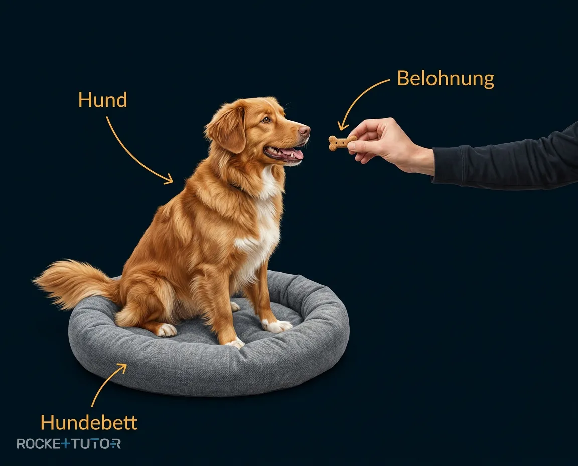 Hund auf Sofa wird bestraft