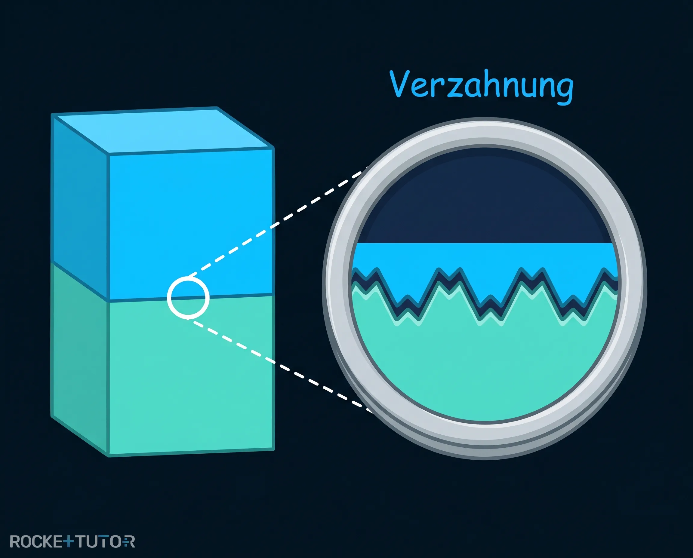 Mikroskopische Verzahnung von Oberflächen