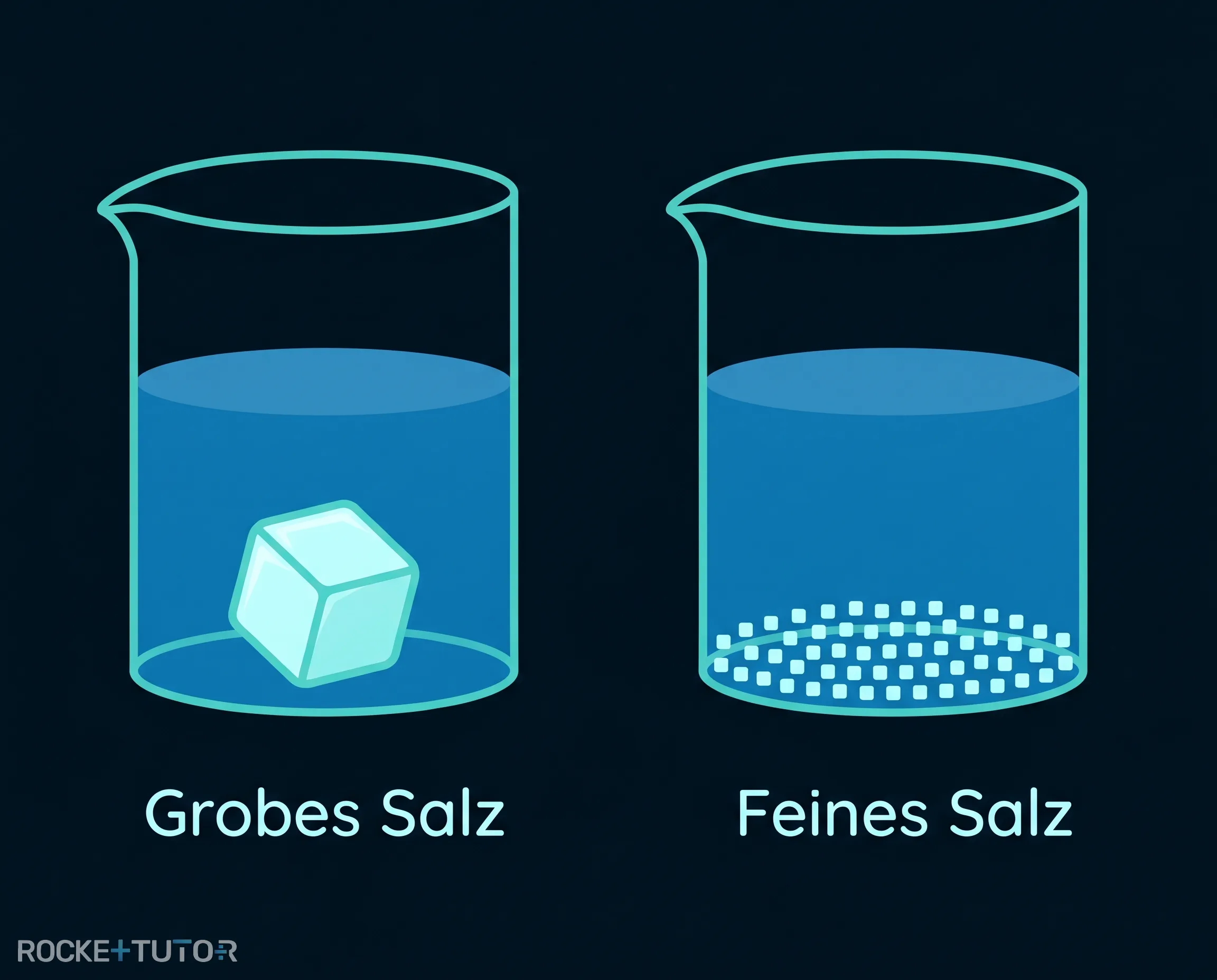 Bechergläser mit Salz