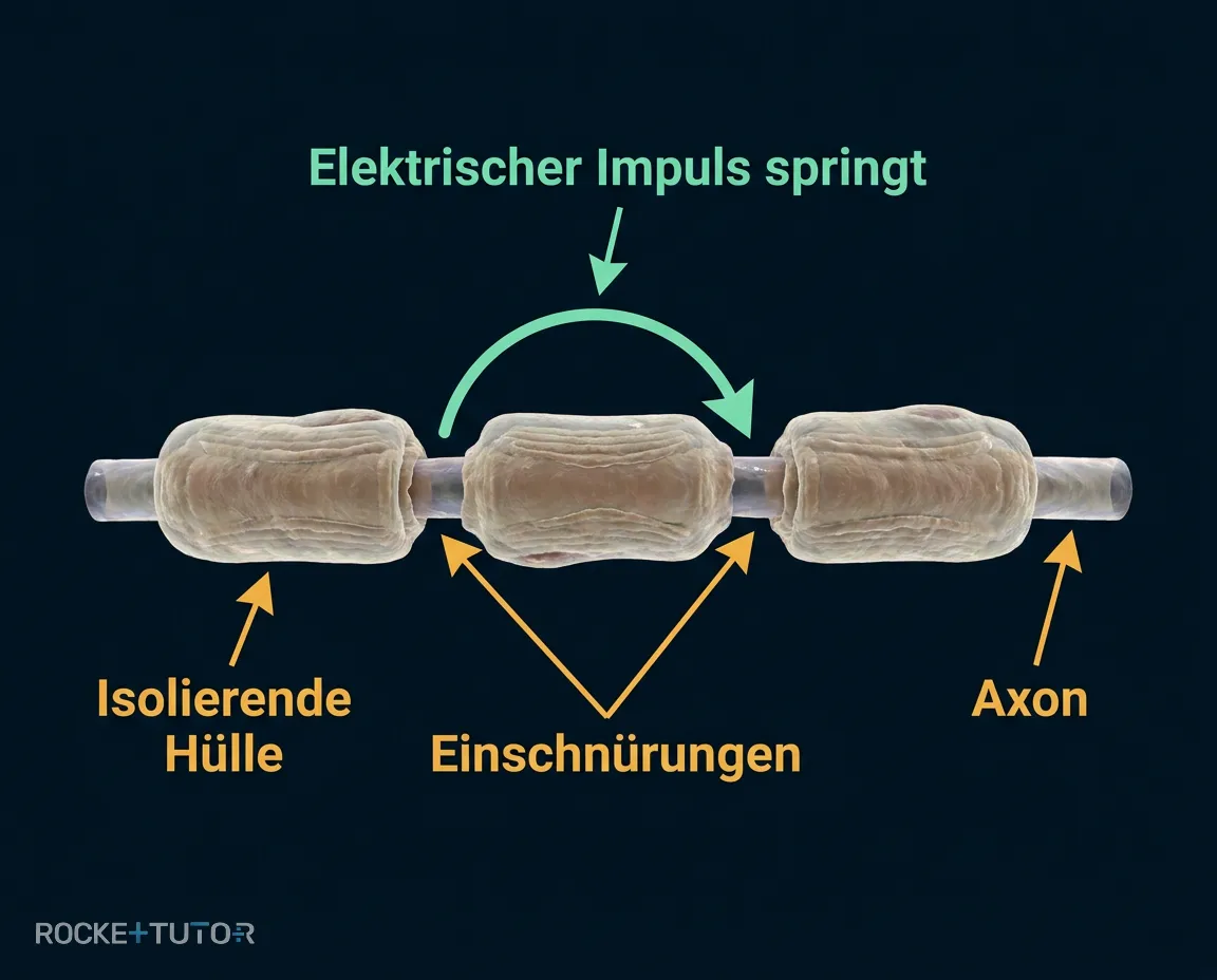 Saltatorische Erregungsleitung am Axon