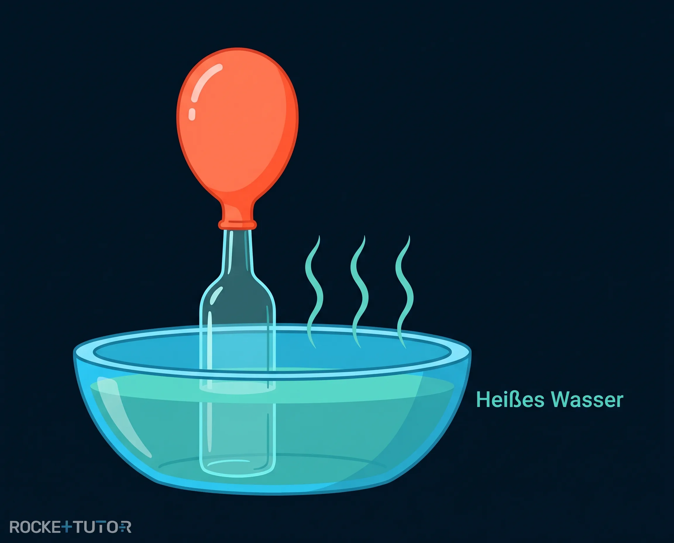 Flasche mit aufgeblasenem Ballon
