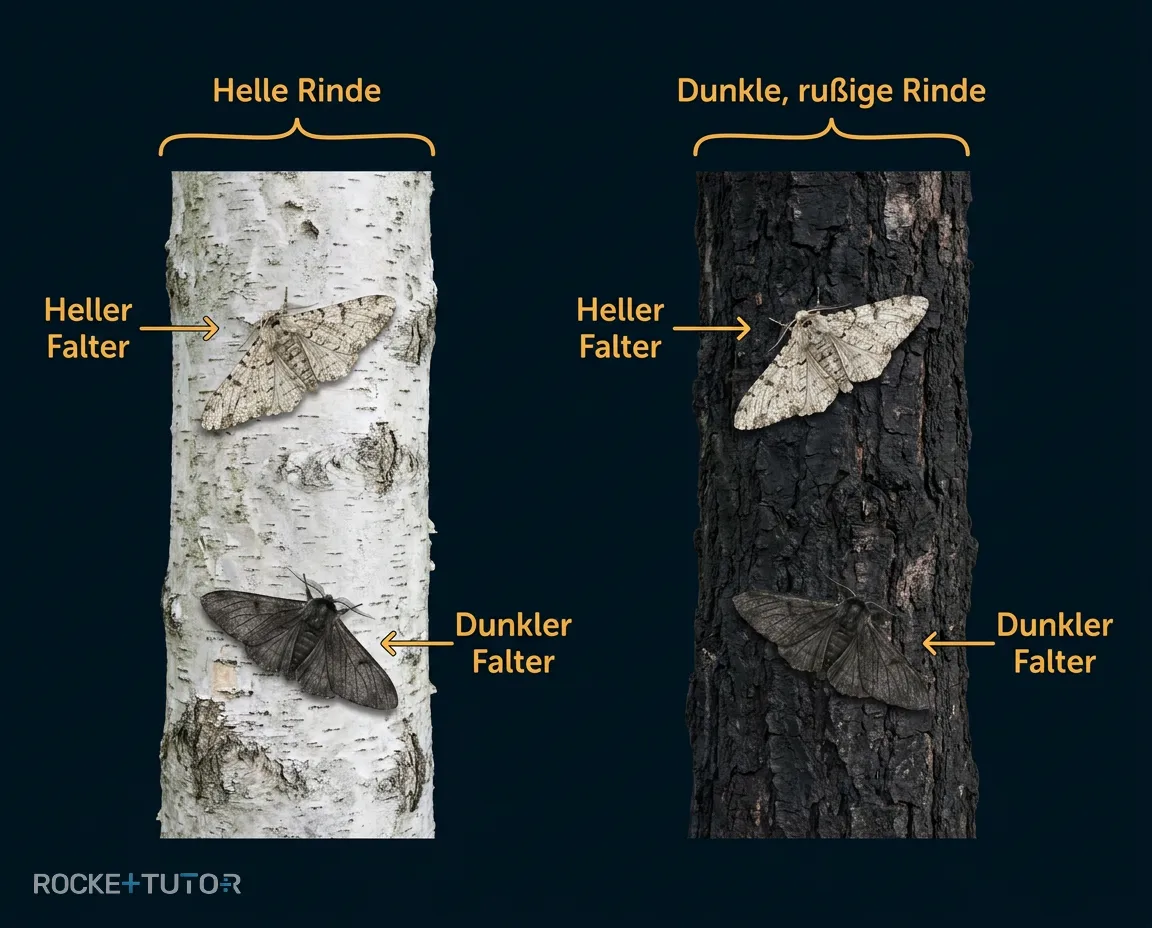 Heller und dunkler Birkenspanner