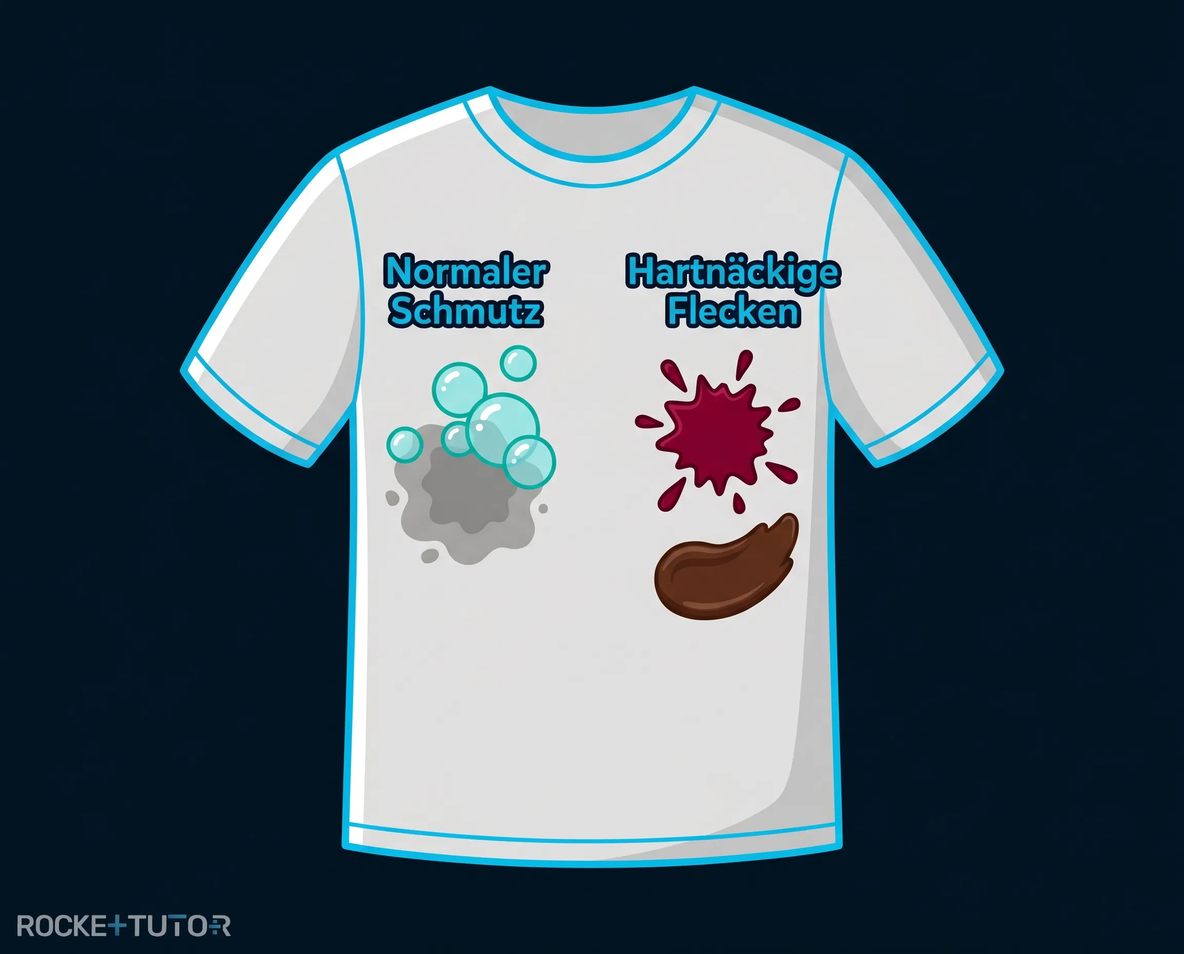 T-Shirt mit Rotweinfleck und Schokoladeneis