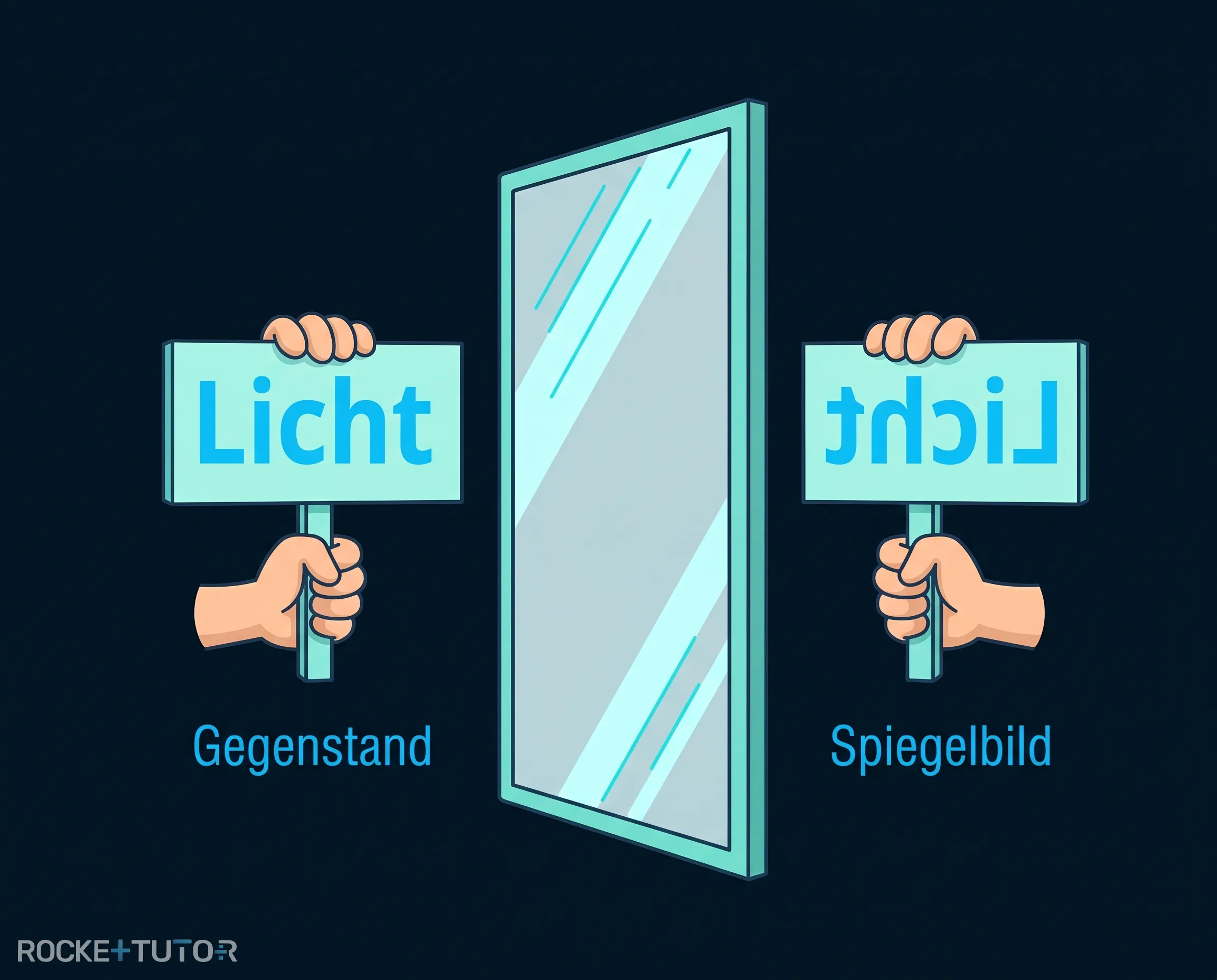 Spiegelbild eines Jungen