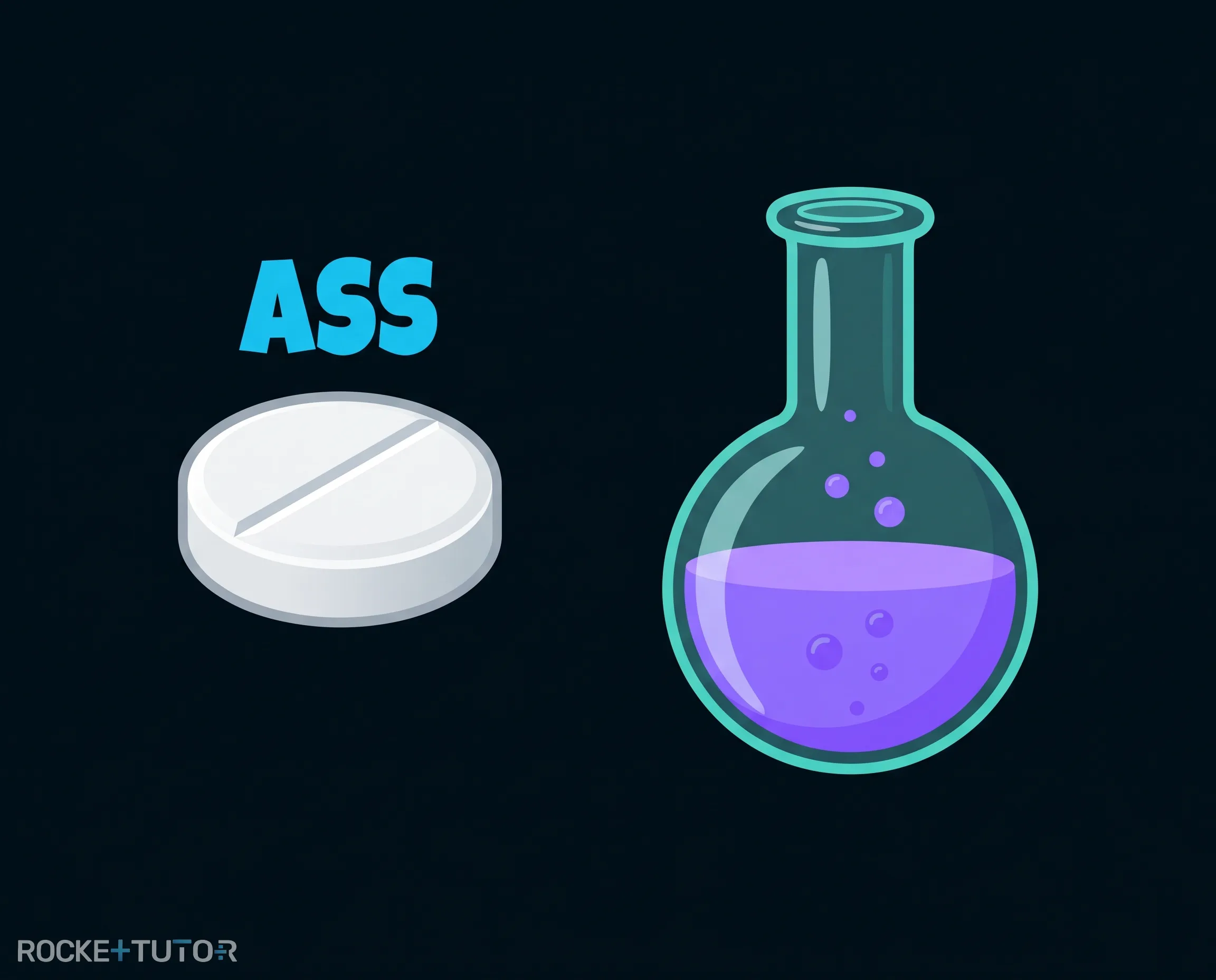 Aspirin Tabletten und Strukturformel