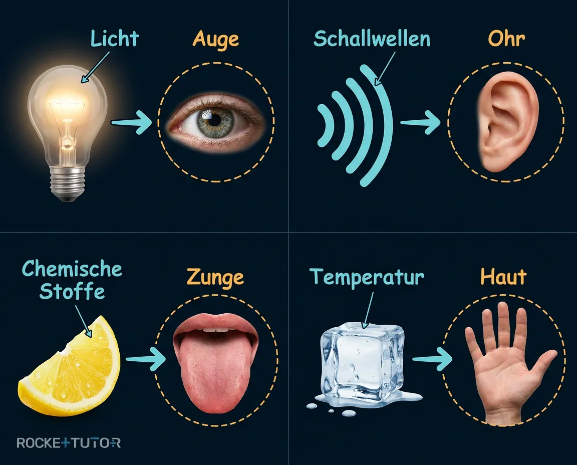 Übersicht der Sinnesorgane