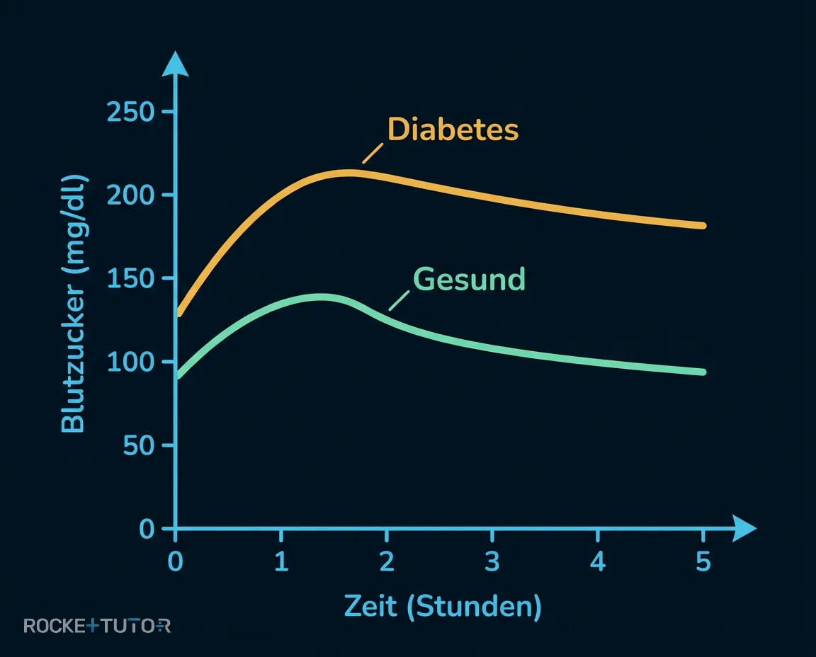 Diagramm eines Glukosetoleranztests