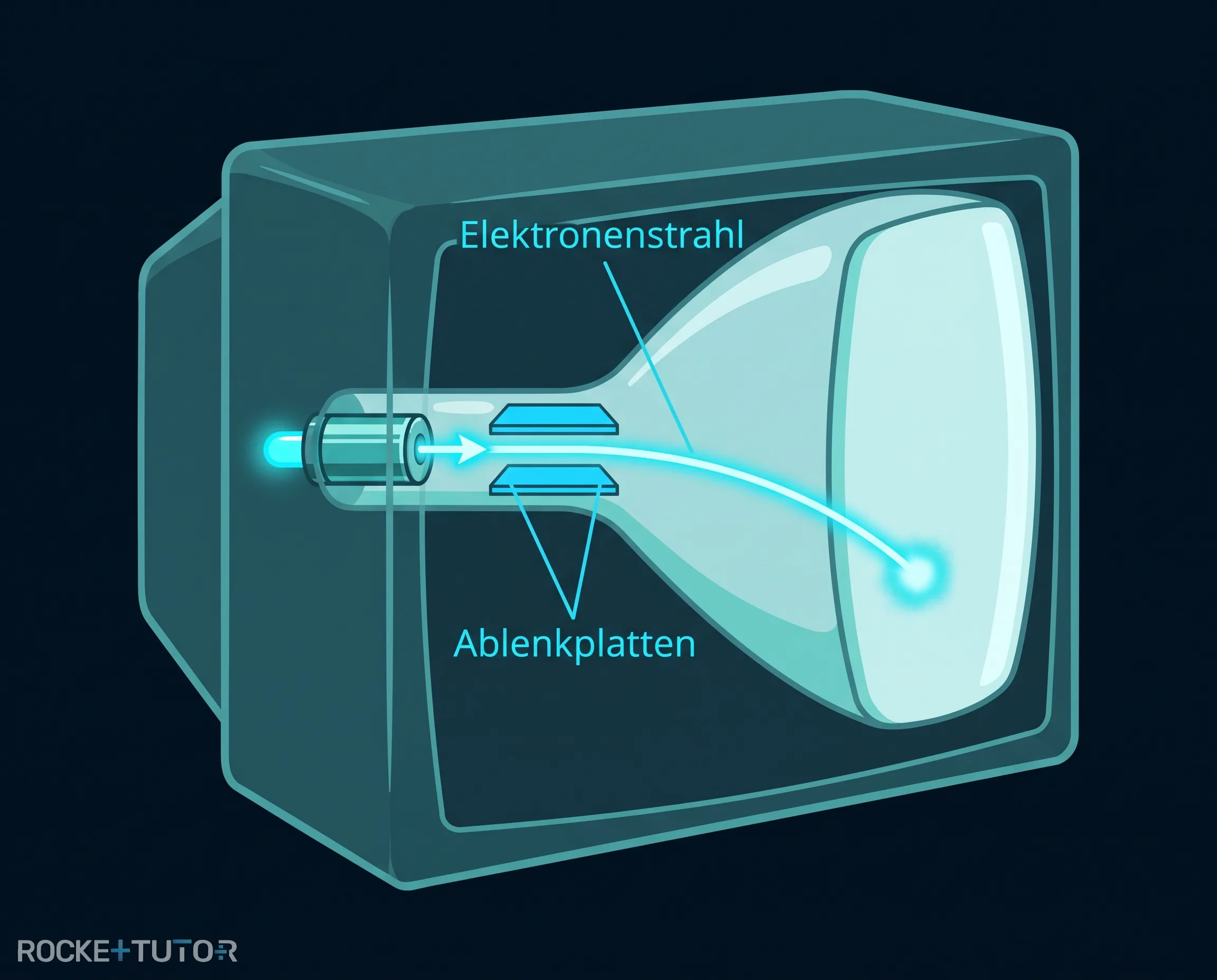 Elektronenstrahlröhre im Fernseher