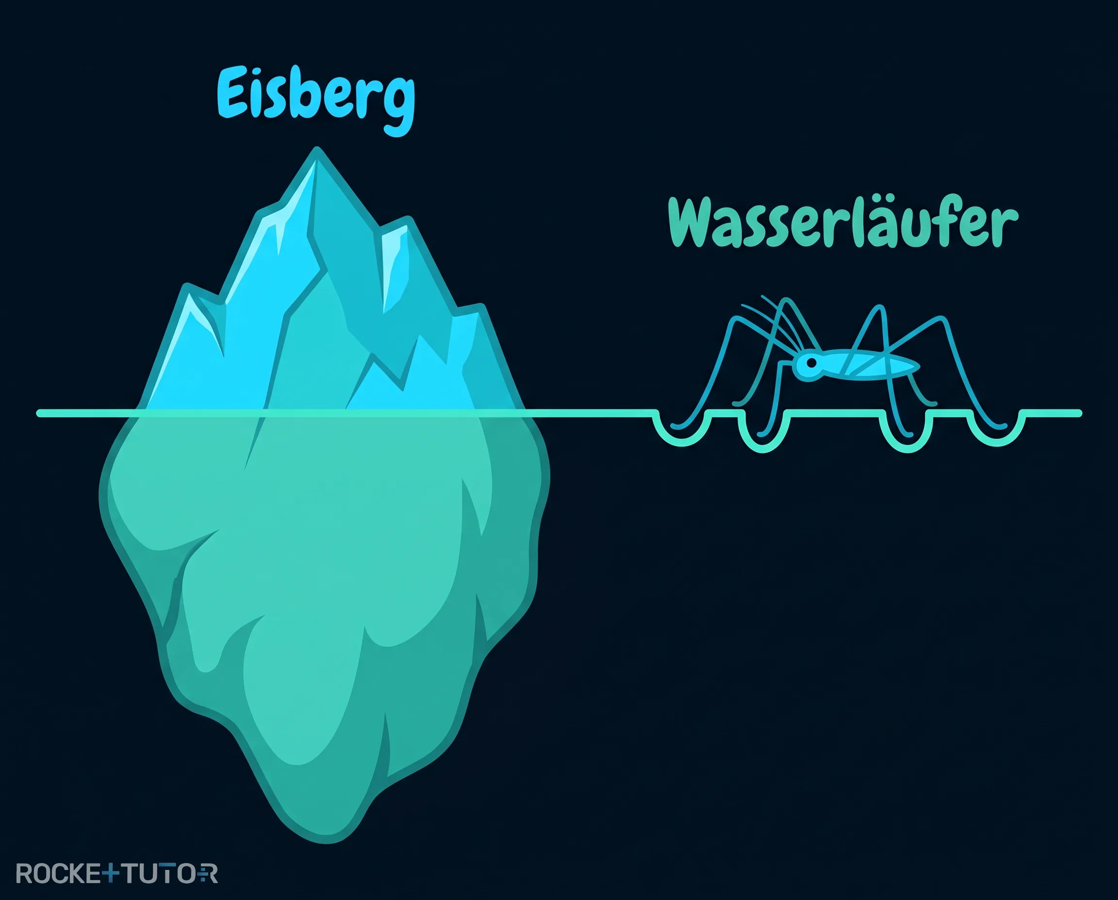 Eisberg schwimmt im Ozean