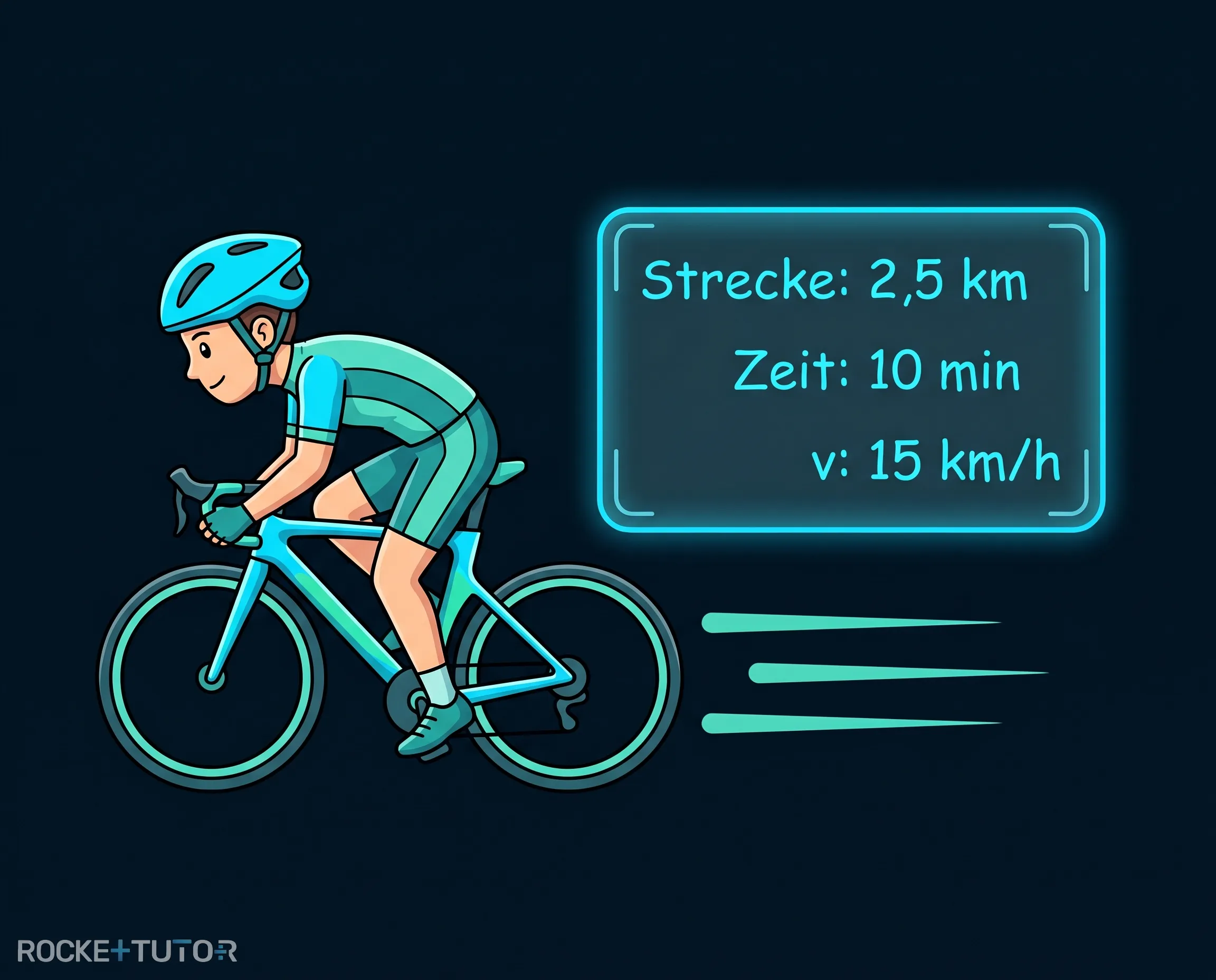 Fahrradfahrer mit Fitness-App