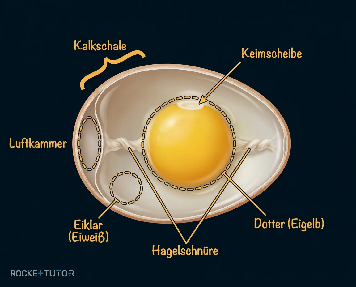 Aufbau eines Hühnereis