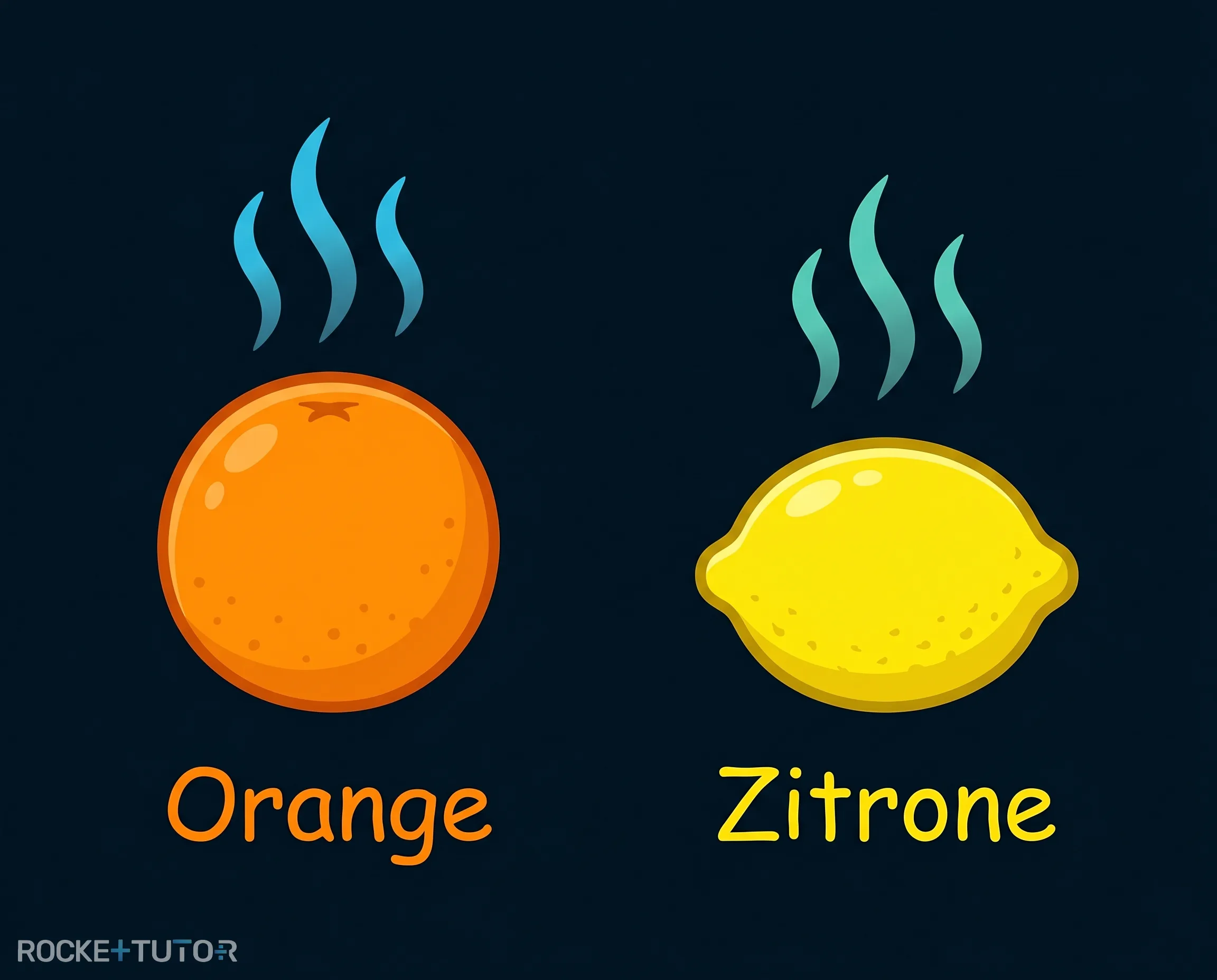 Orangen und Zitronen Moleküle