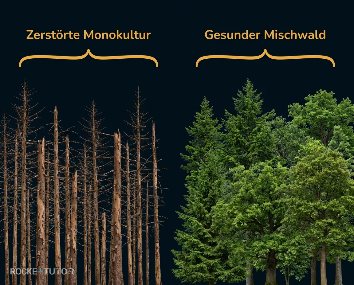 Zwei benachbarte Wälder im Vergleich