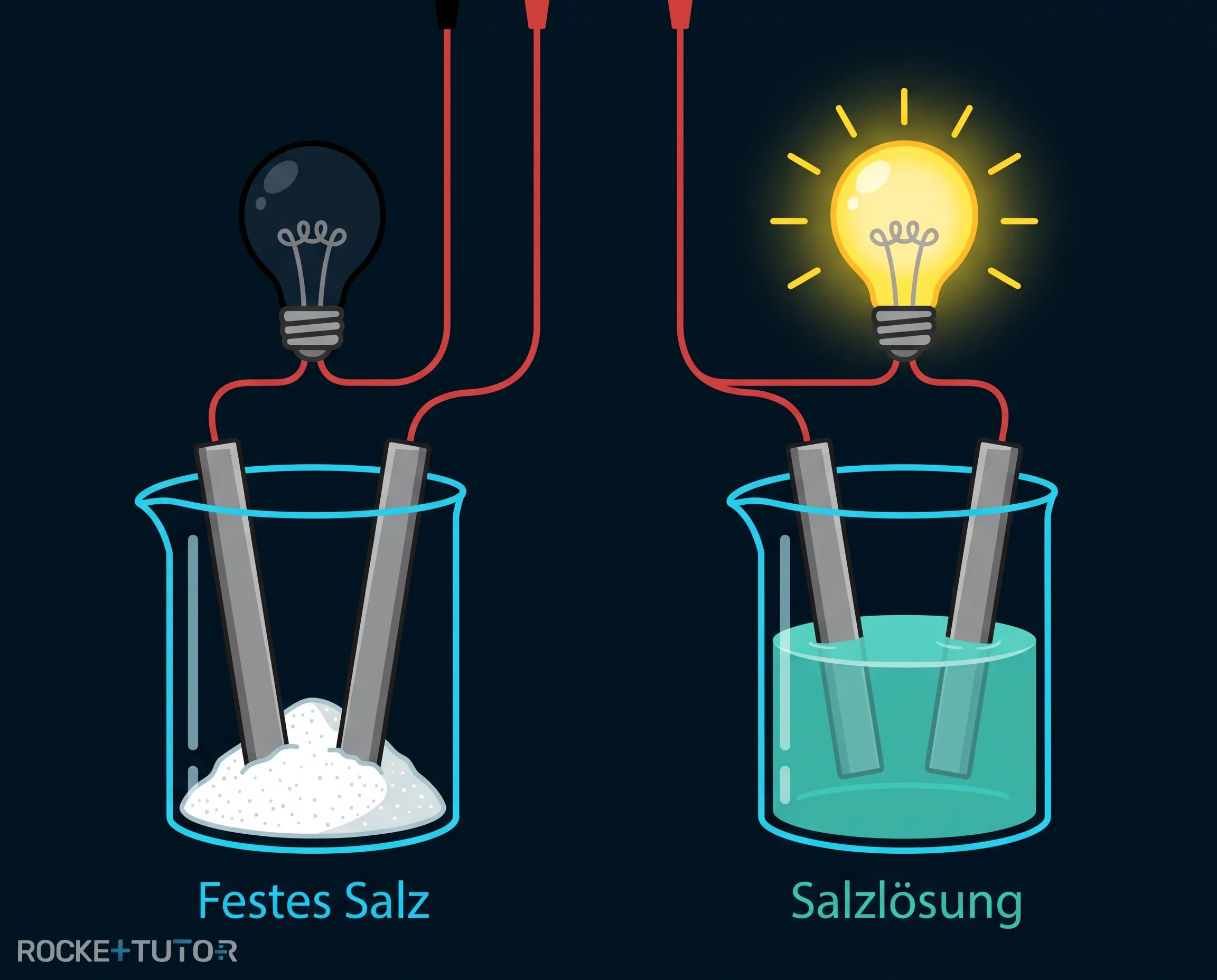 Versuchsaufbau Leitfähigkeit Salzwasser