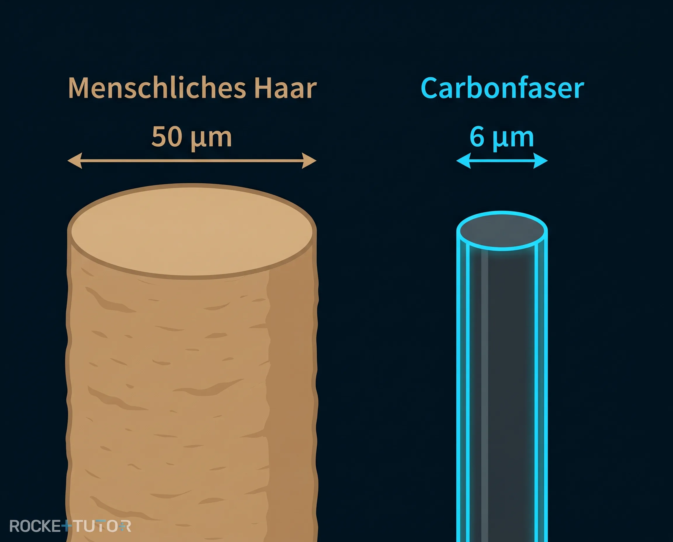 Vergleich Faser und Haar