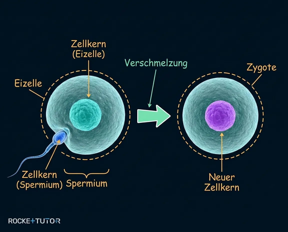Entstehung der Zygote durch Befruchtung