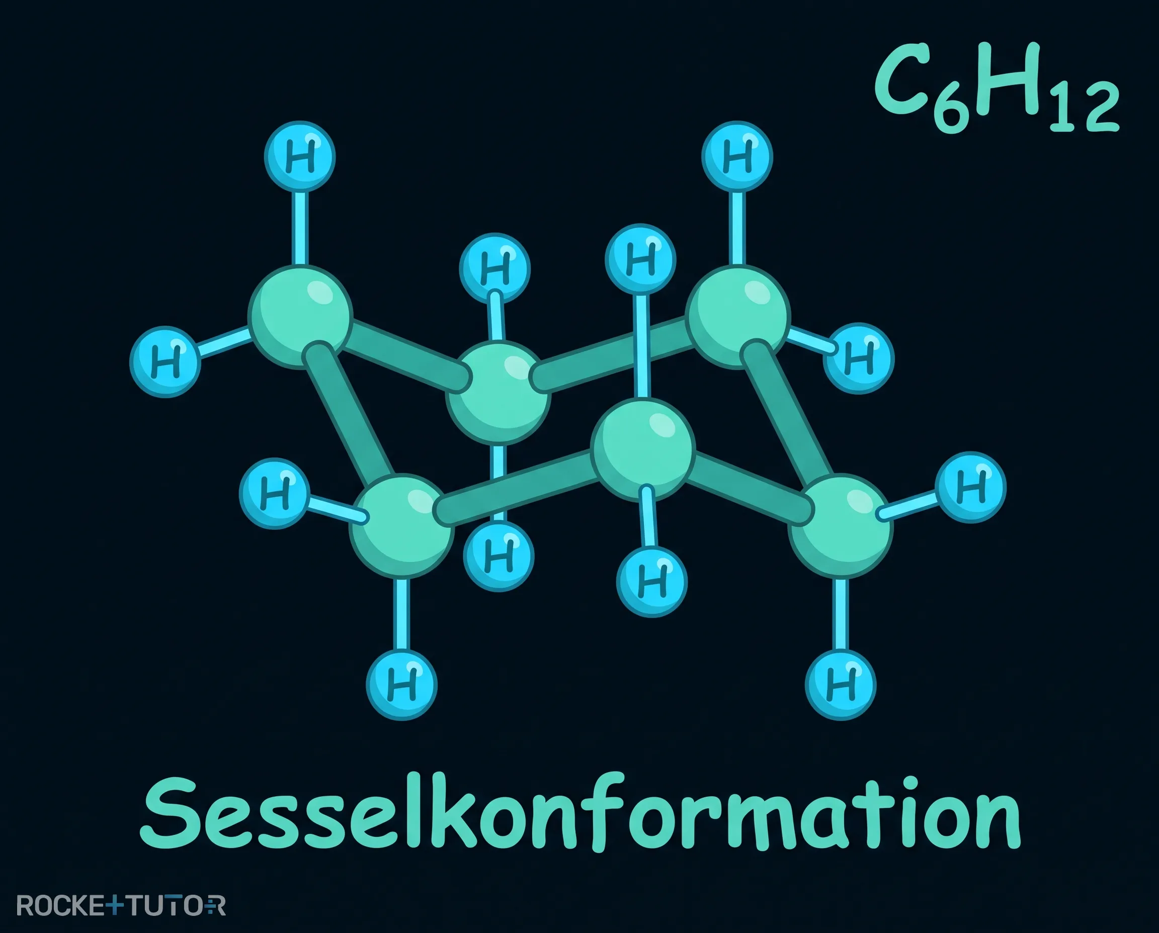 Cyclohexan in Sesselkonformation