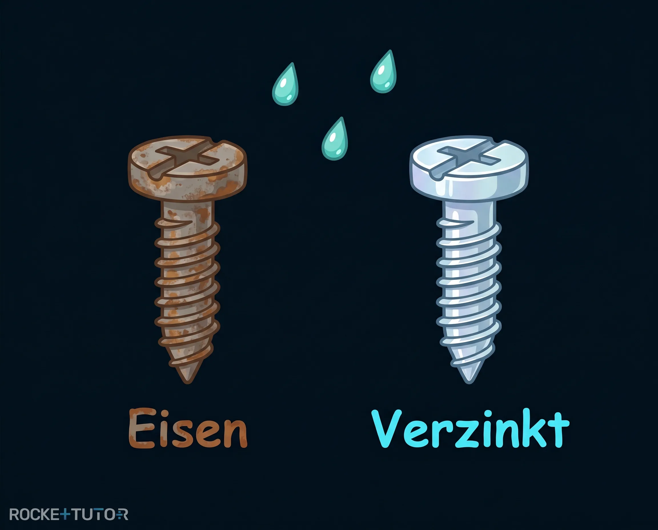 Verzinkte Schrauben am Fahrrad