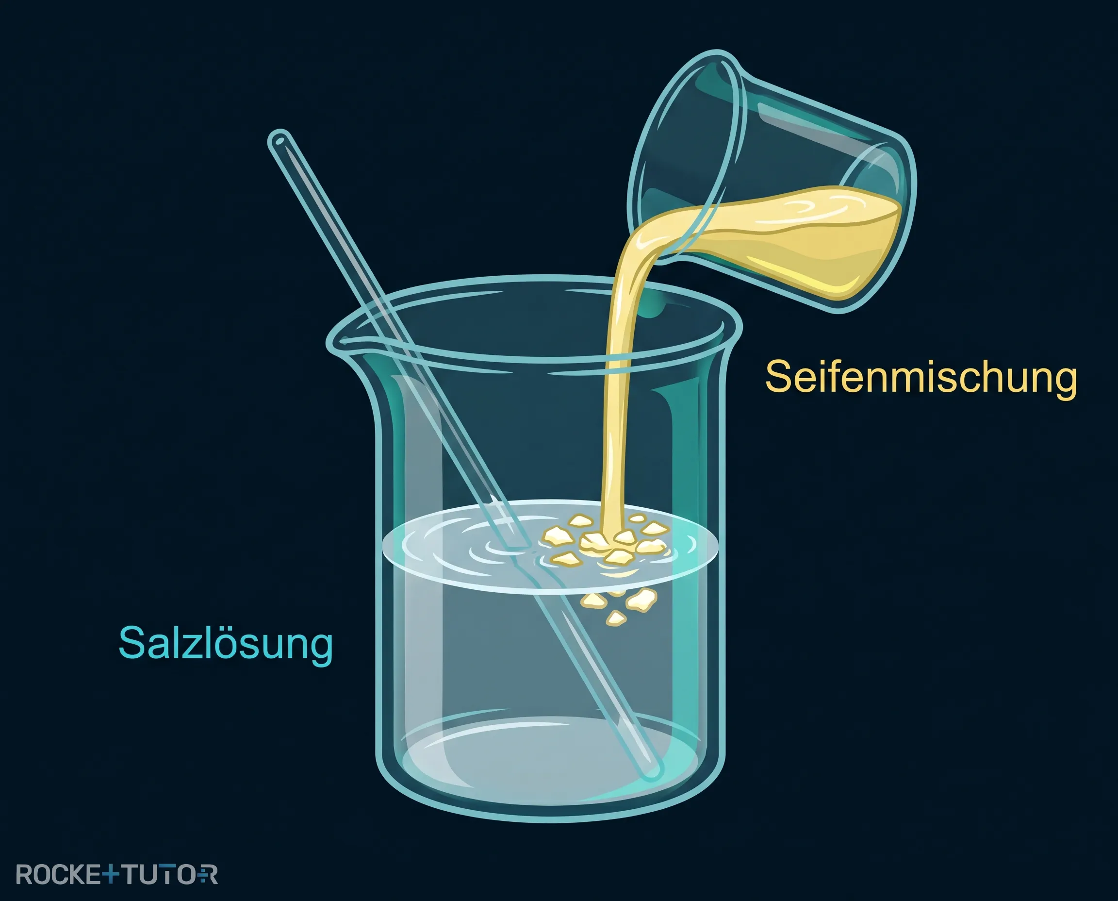 Aussalzen im Becherglas