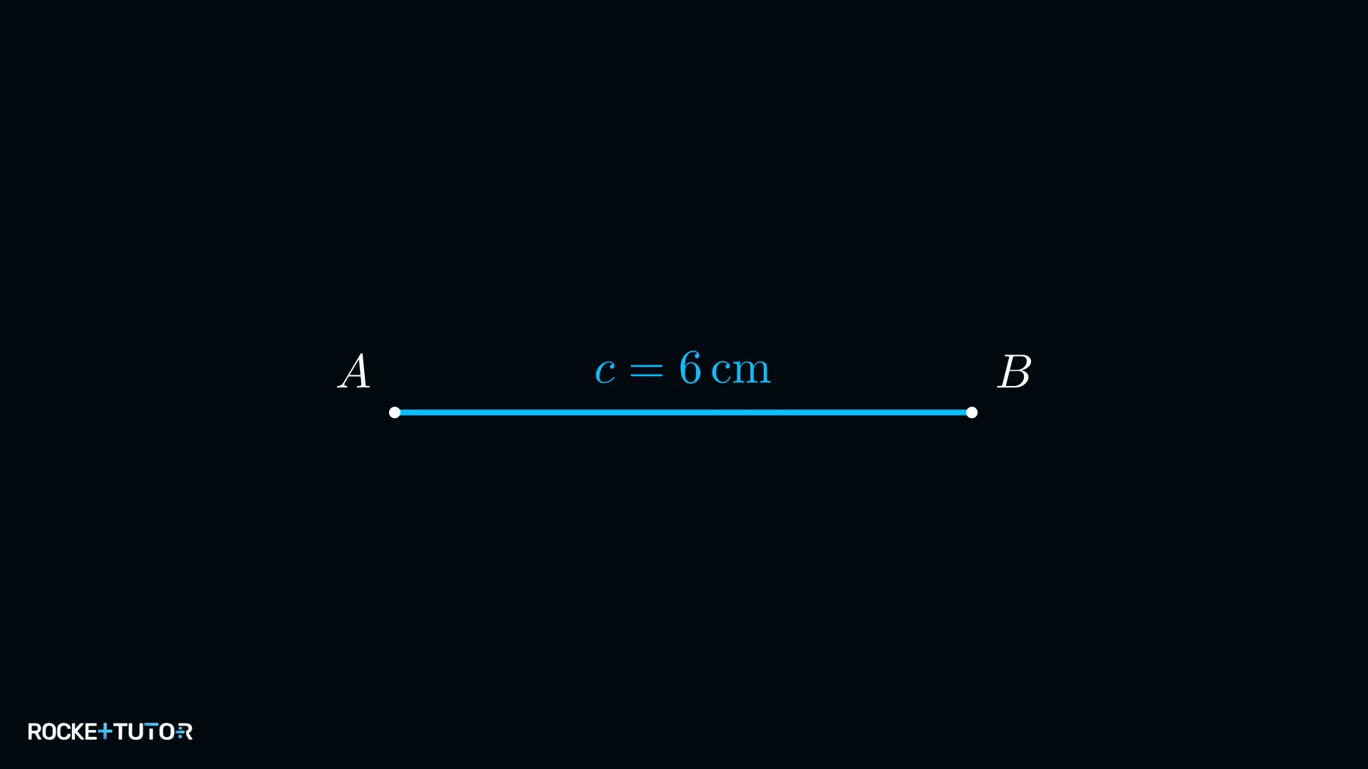 Strecke AB mit 6 cm als Grundlinie