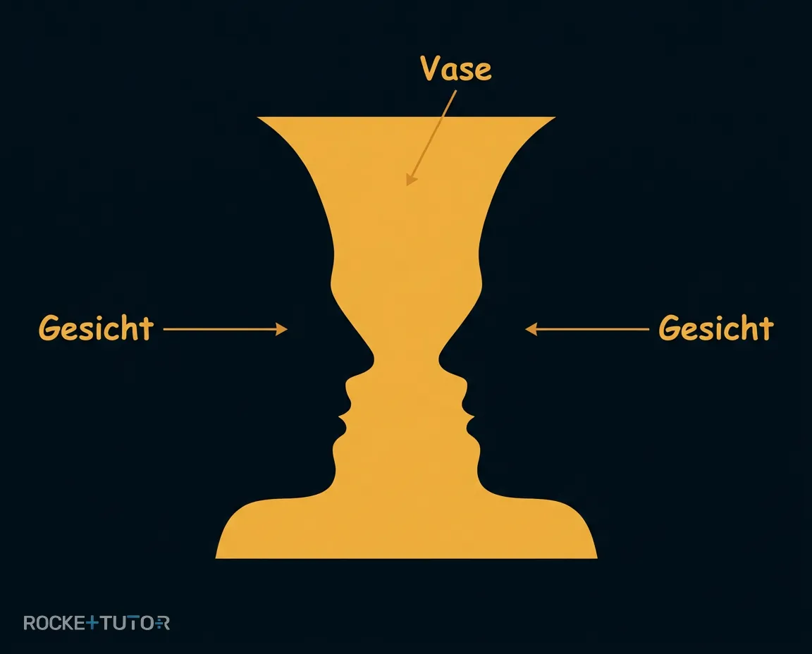 Kippbild Vase oder Gesichter