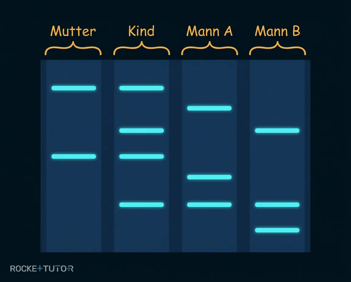 Bandenmuster von Kind Mutter und Männern