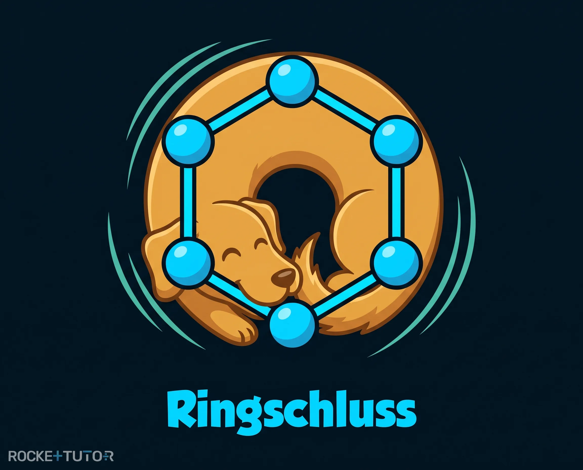 Hund jagt Schwanz als Ring-Analogie