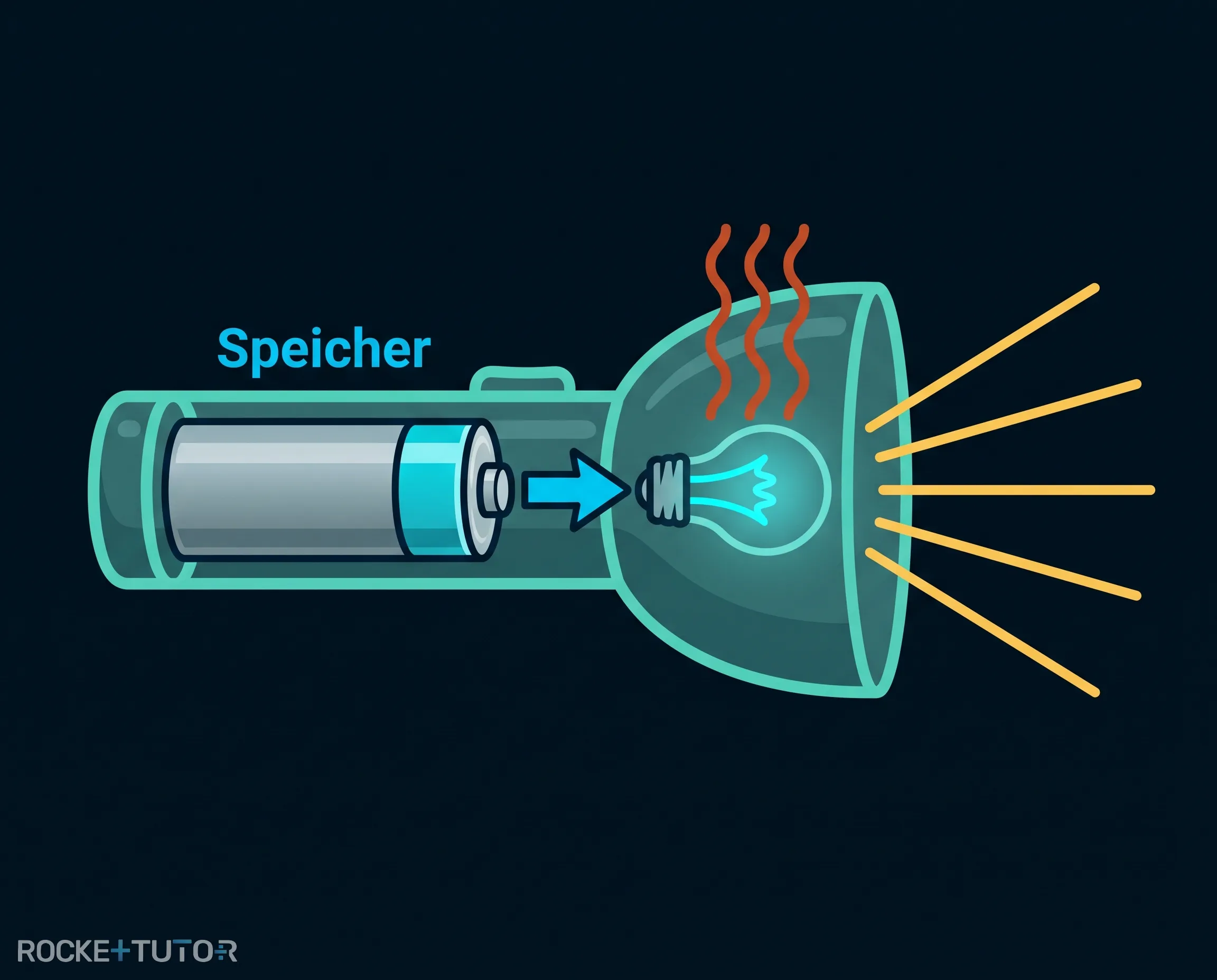 Taschenlampe wandelt Energie um