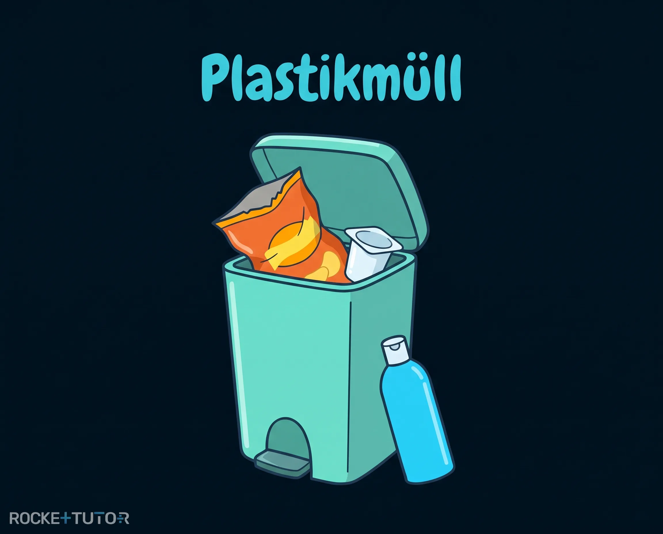 Verschiedene Kunststoffabfälle