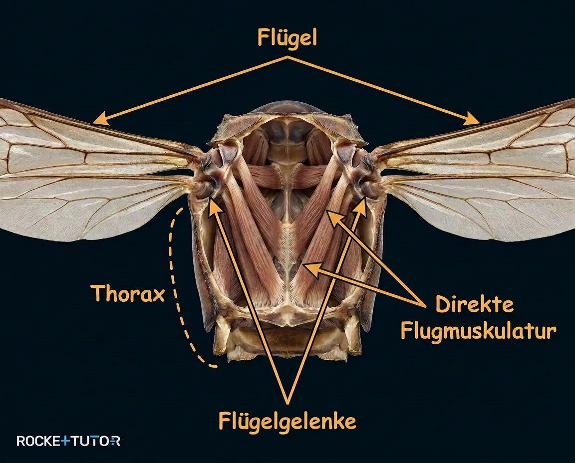 Direkte Flugmuskulatur im Thorax