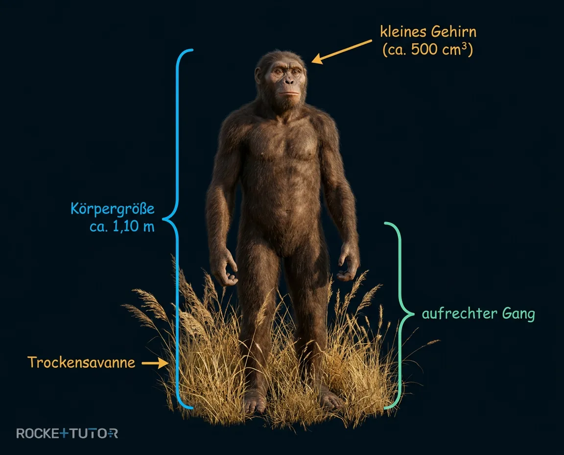 Skelett von Lucy Australopithecus