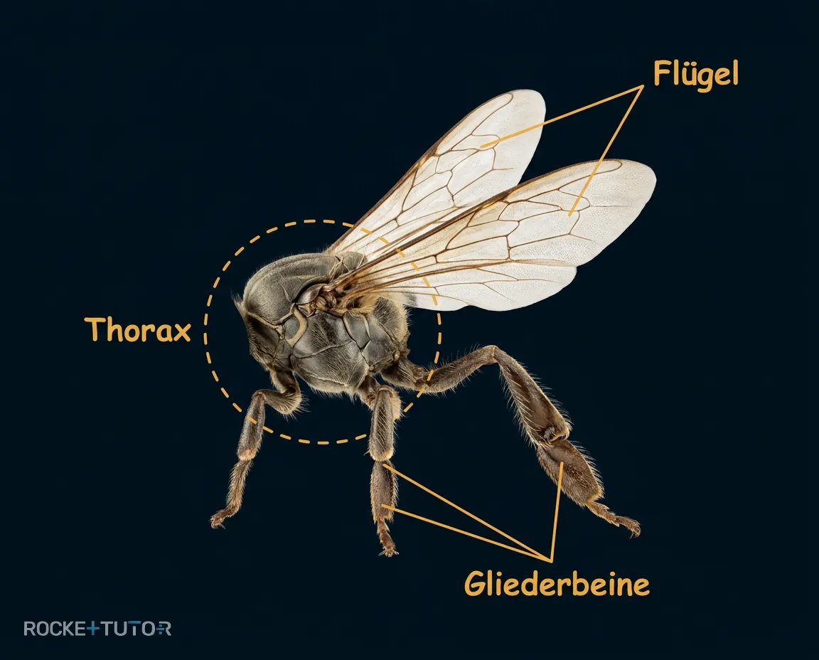 Insektenbeine und Flügel