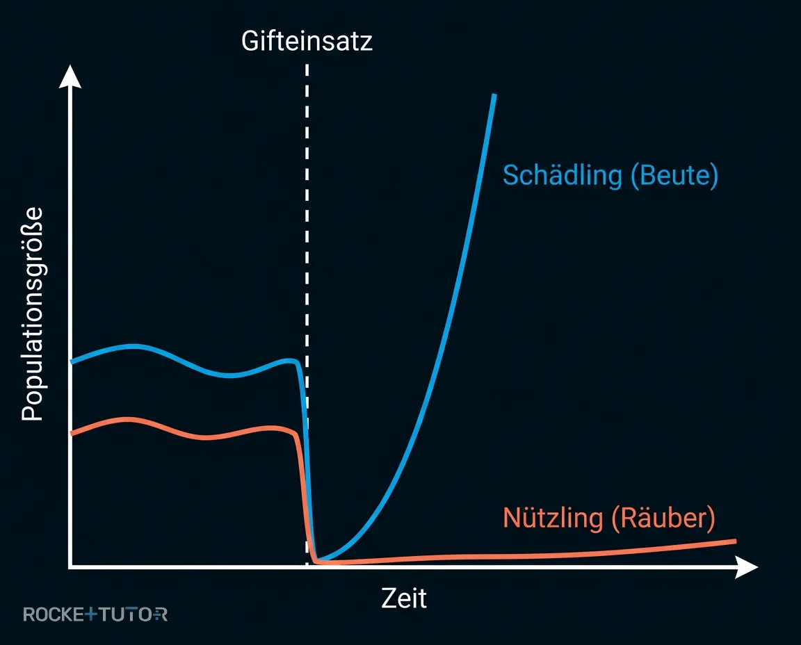 Lotka-Volterra-Regel nach Gifteinsatz