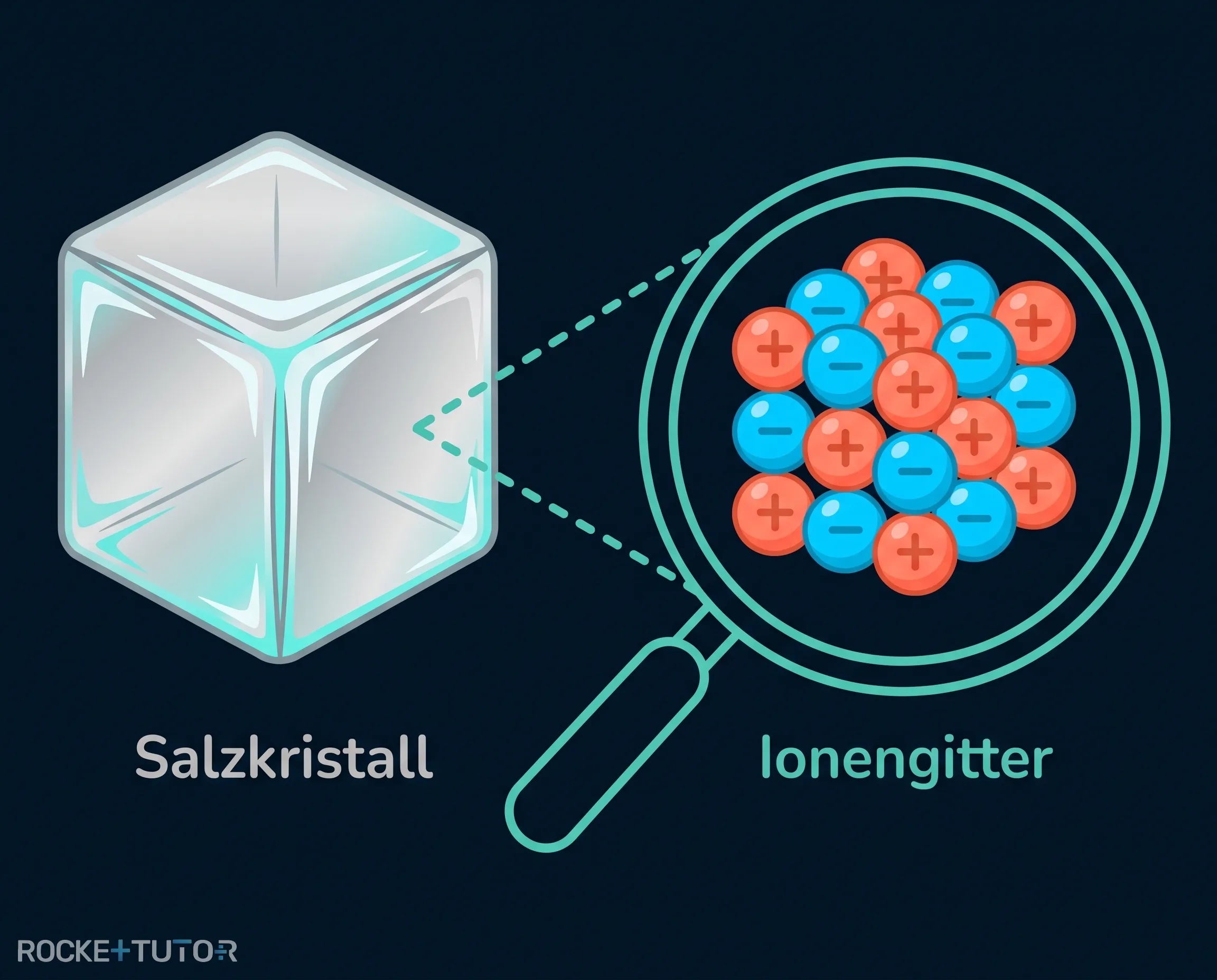 Aufbau eines Salzkristalls
