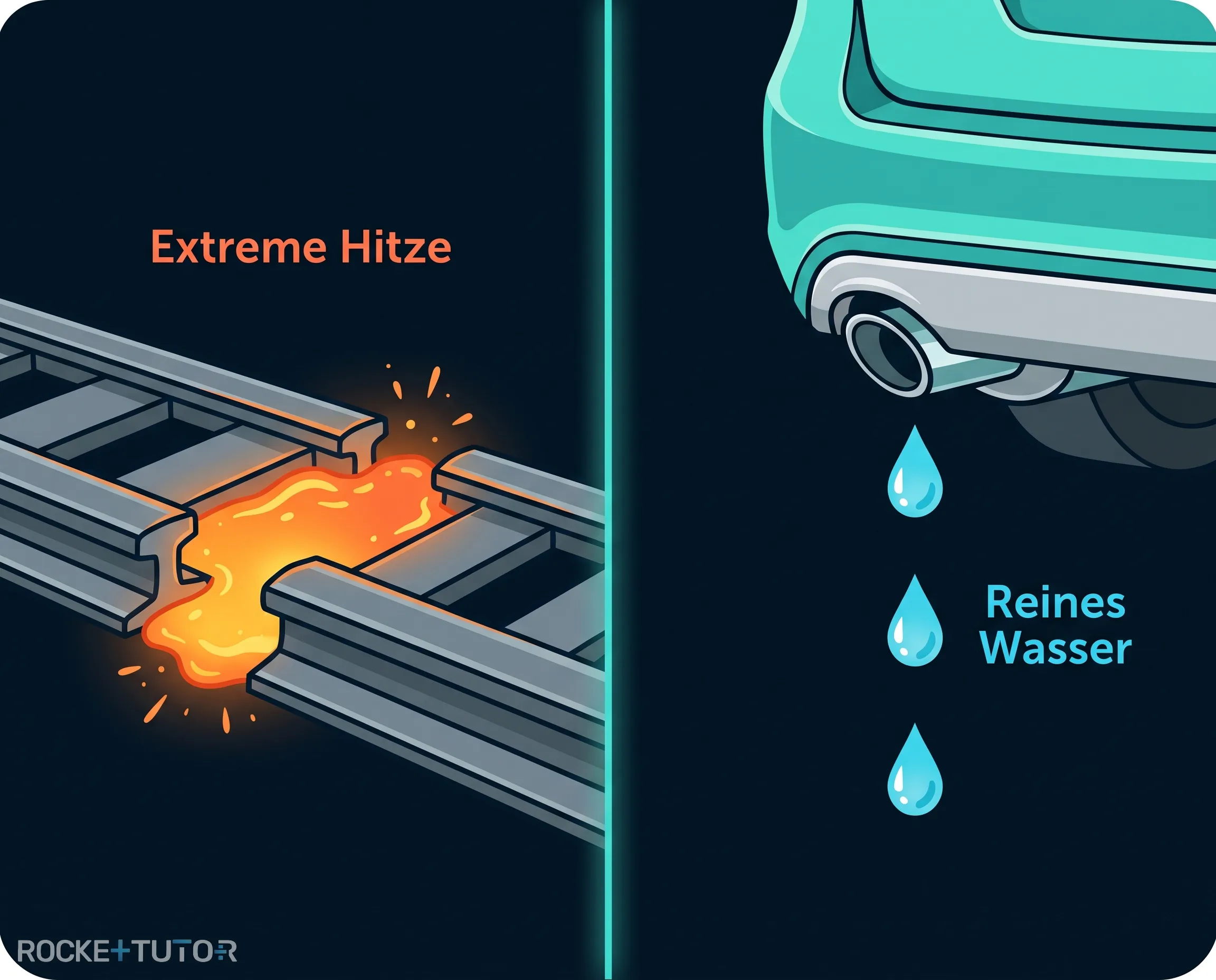 Zug und Auto