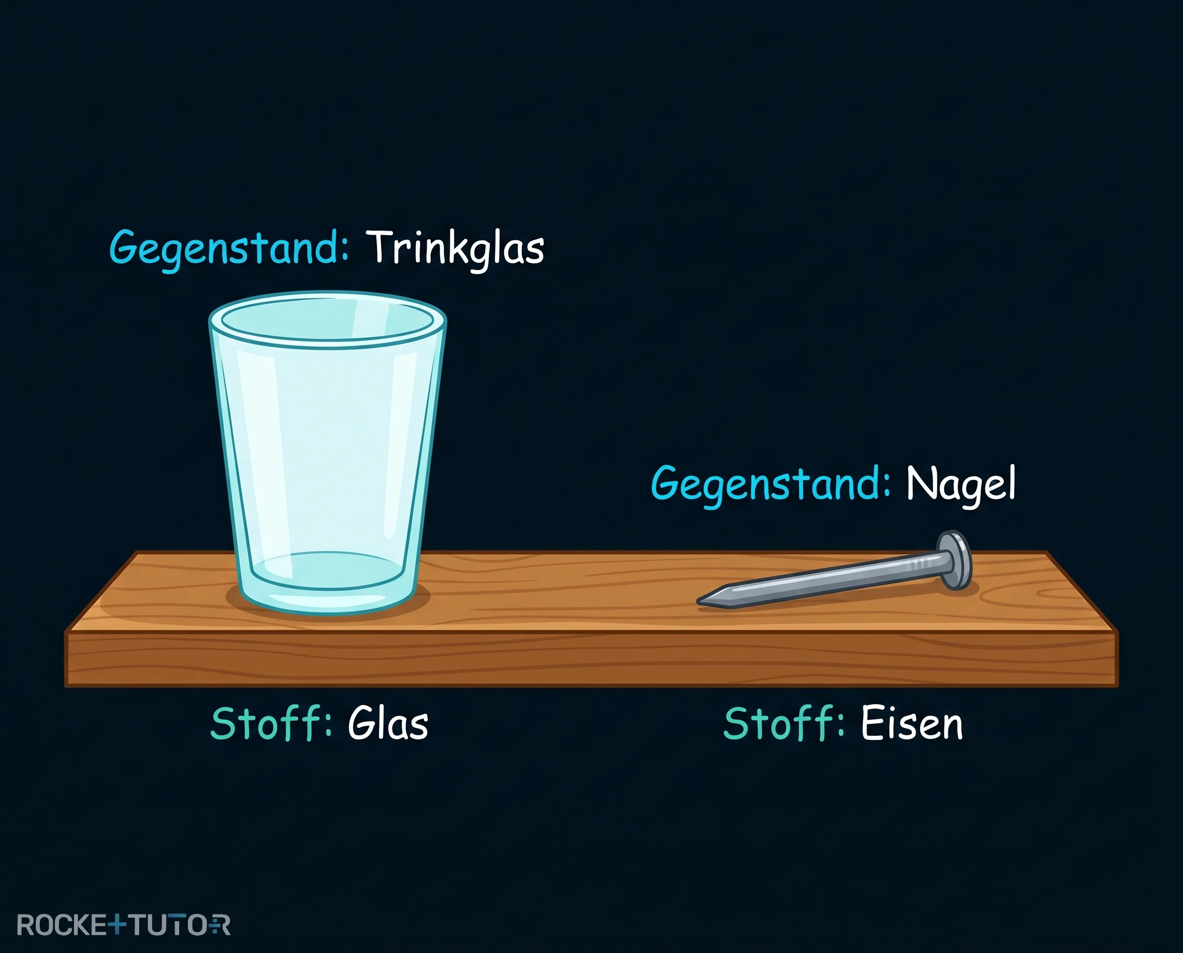 Gegenstand und Stoff unterscheiden