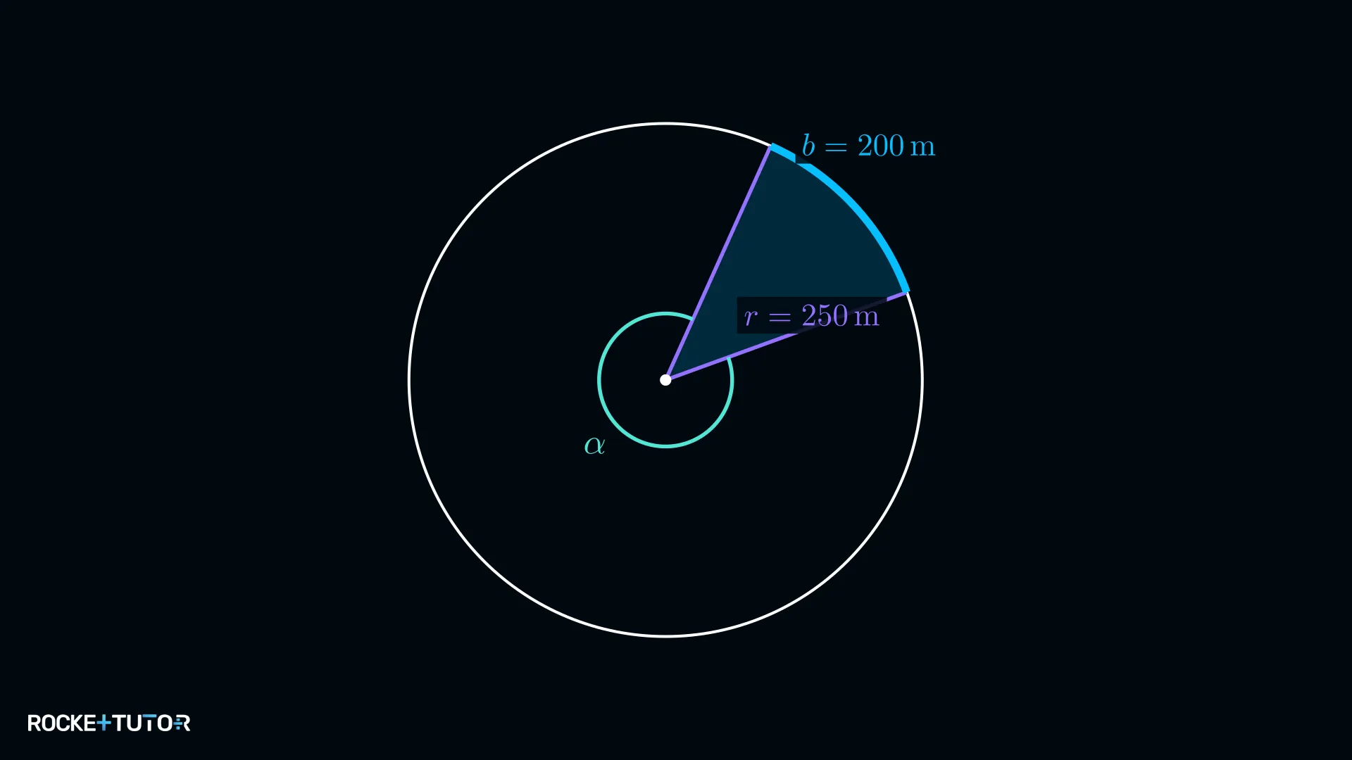 Autofahrt durch Kreiskurve mit Radius 250 m