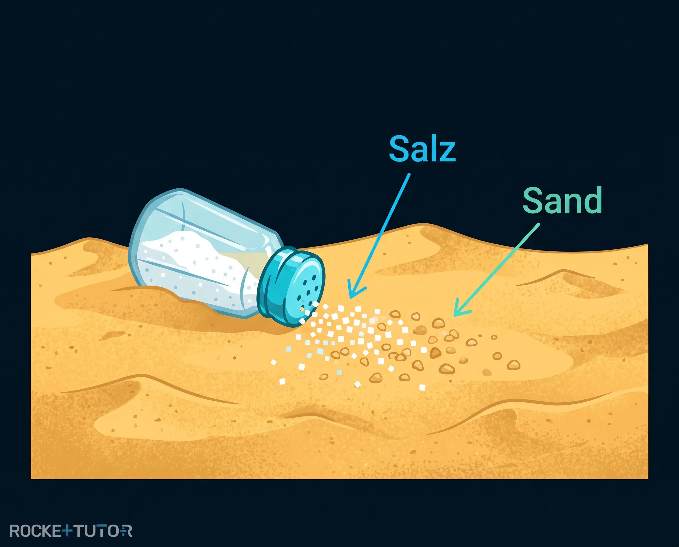 Salzstreuer im Sand