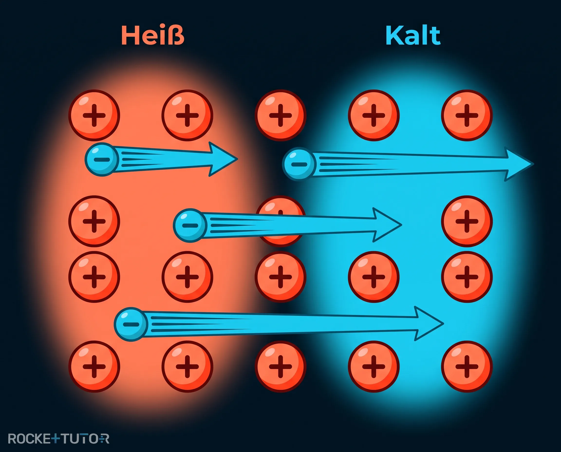 Wärmetransport durch Elektronen und Atomrümpfe