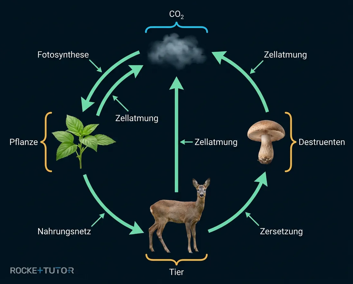 Biologischer Kohlenstoffkreislauf Übersicht