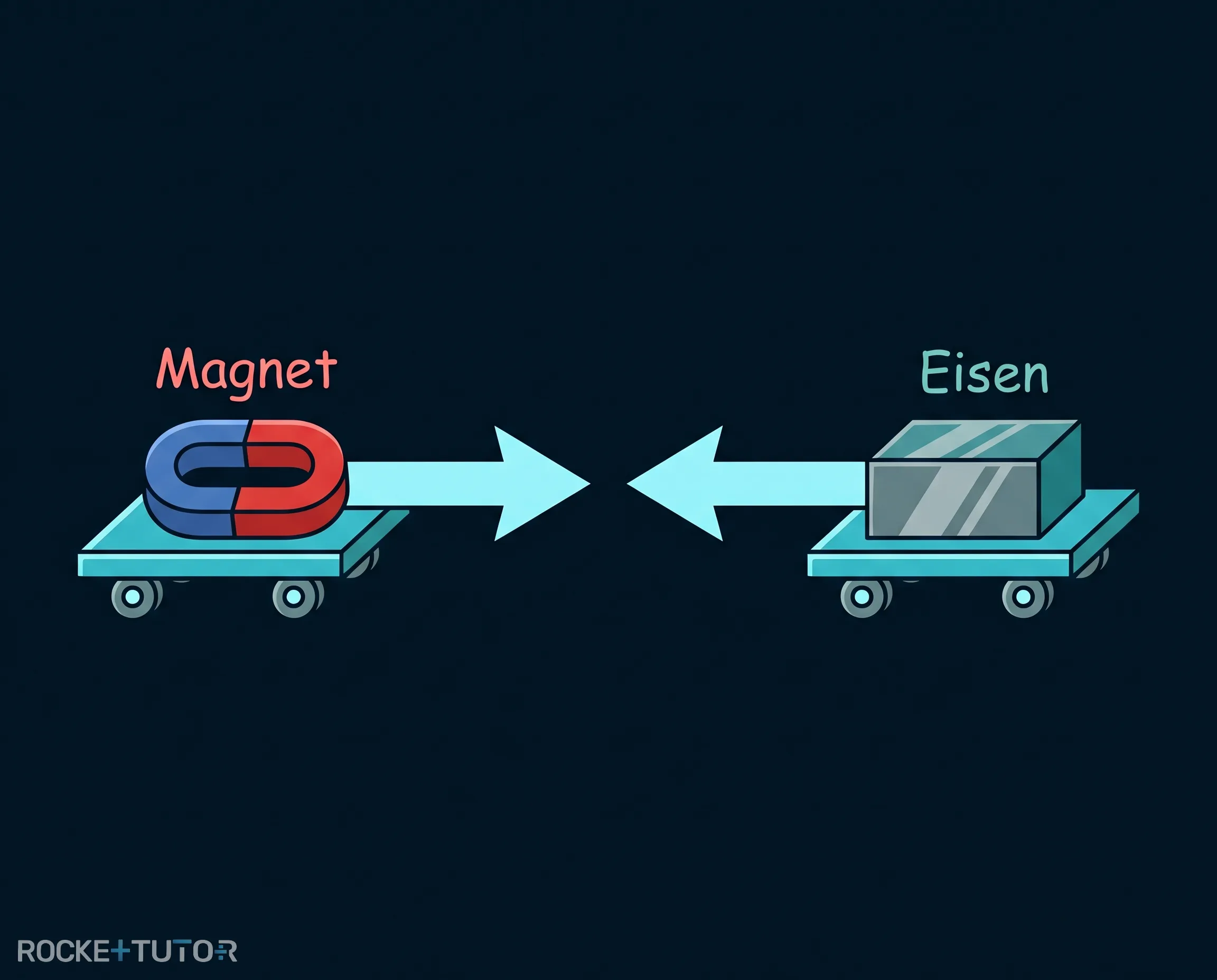 Magnet zieht Nagel aus Entfernung an