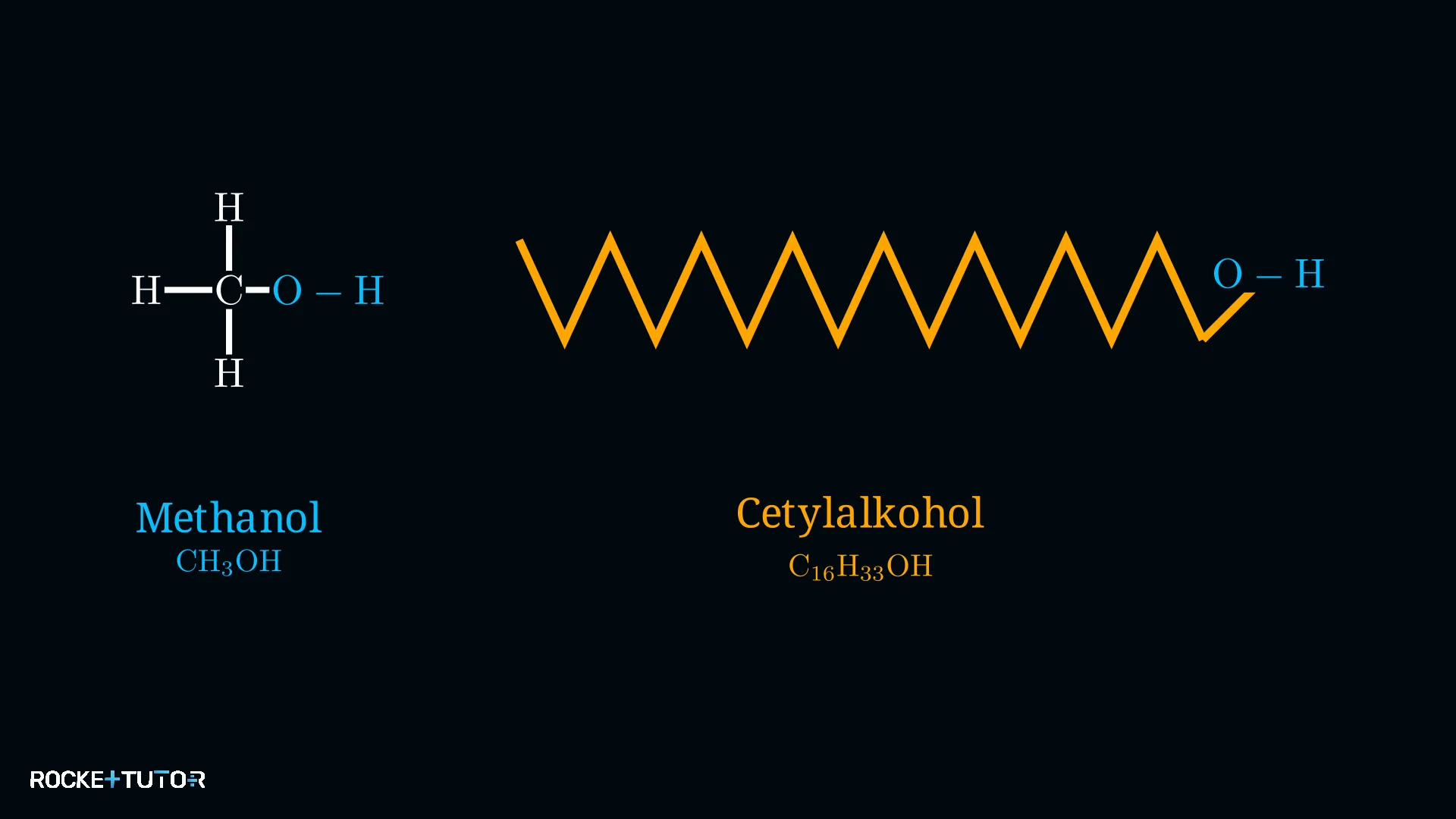 Strukturformel von Cetylalkohol