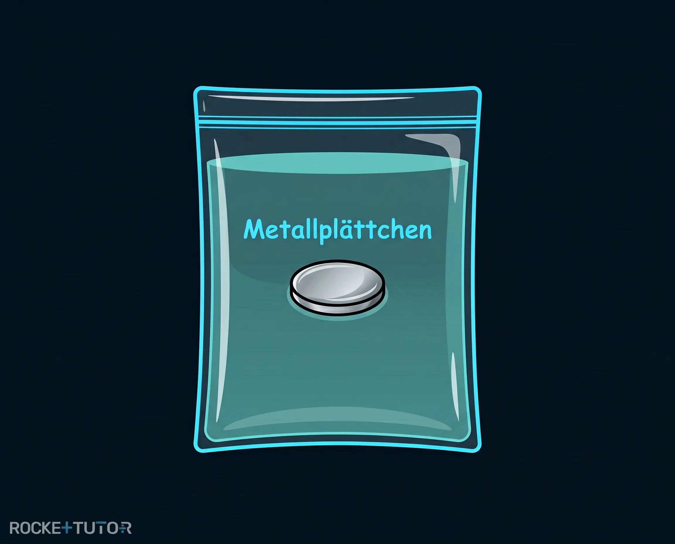 Flüssiger Taschenwärmer mit Metallplättchen