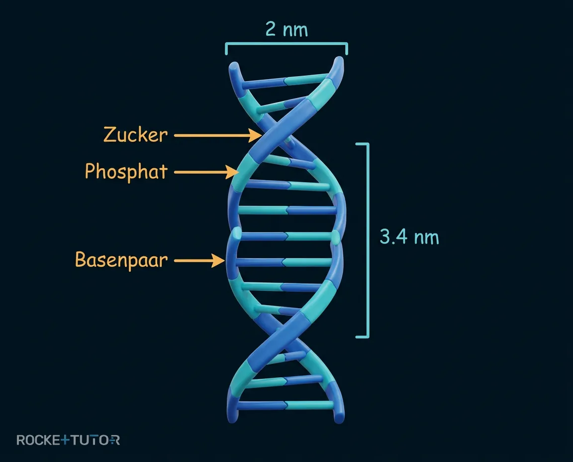 DNA Doppelhelix mit Basenpaaren