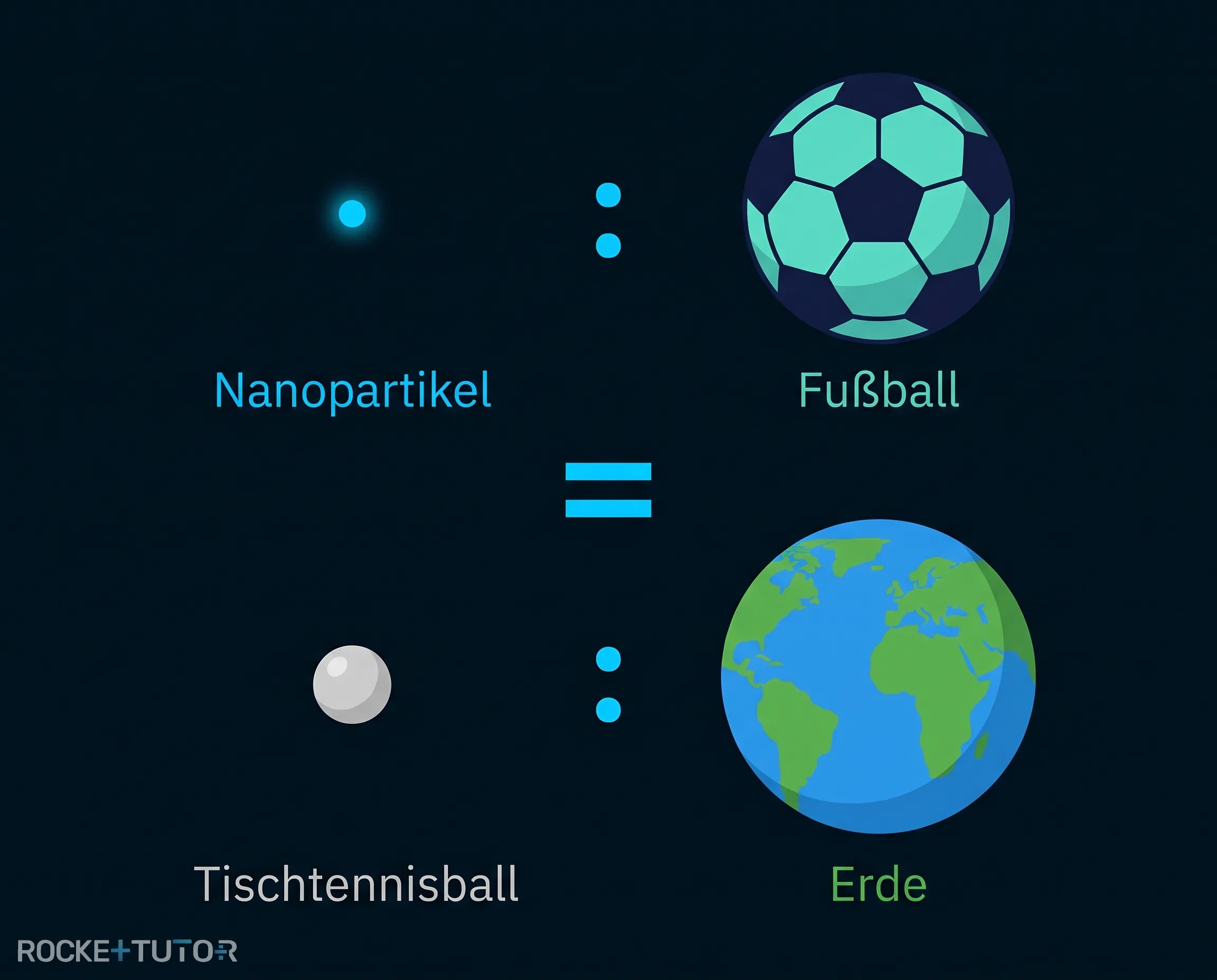 Größenvergleich Fußball und Erde