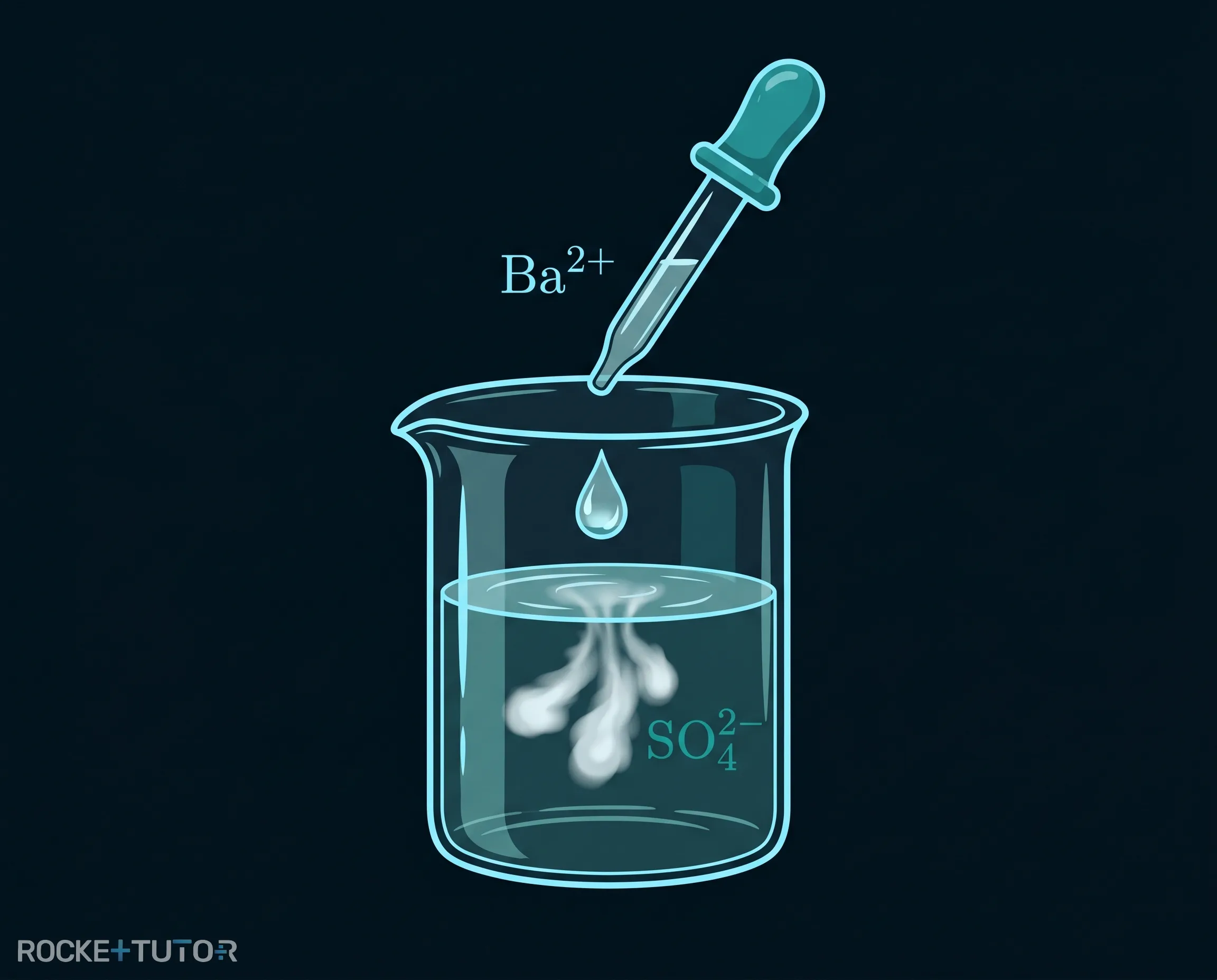 Barium und Sulfat verbinden sich
