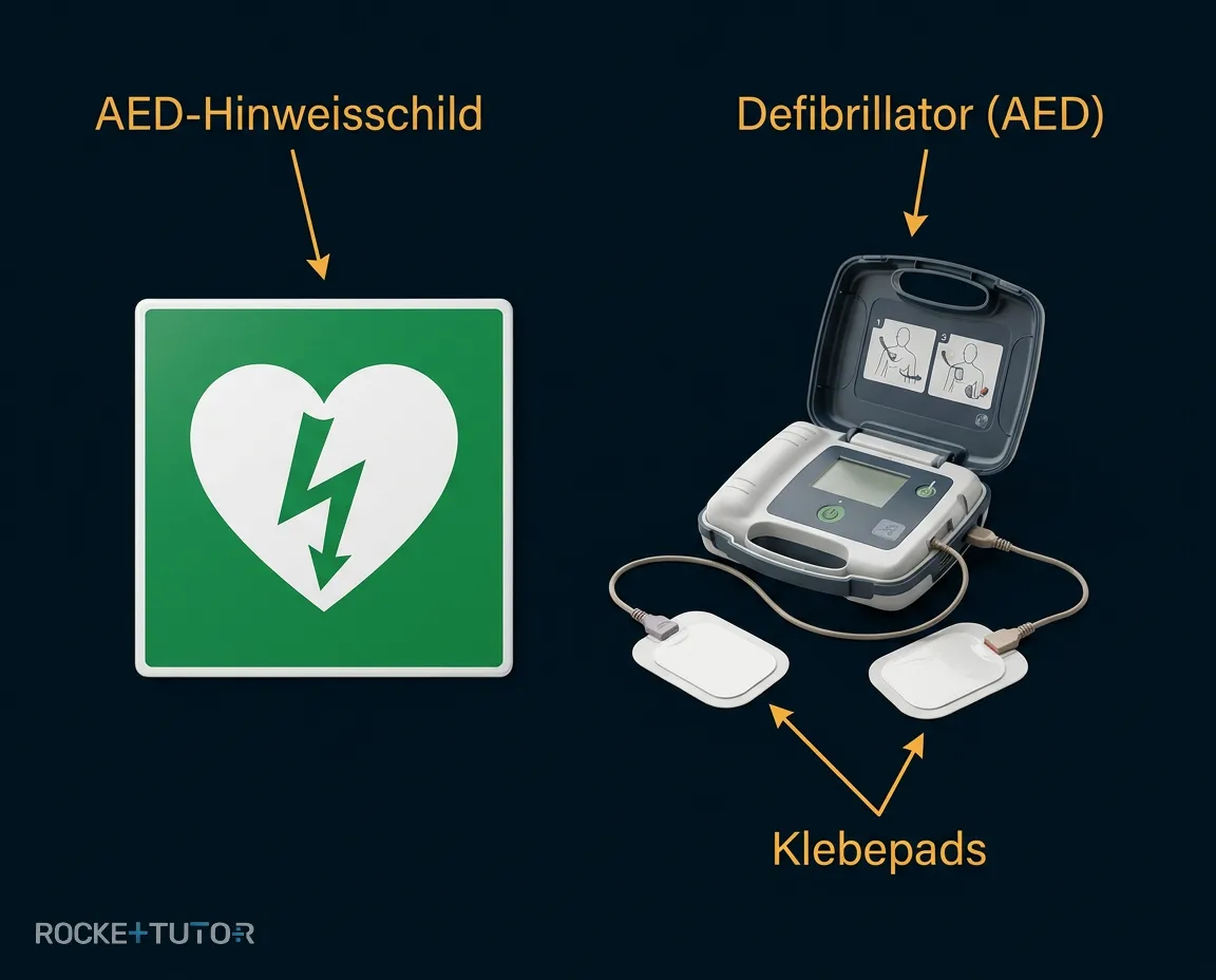 Defibrillator AED Schild