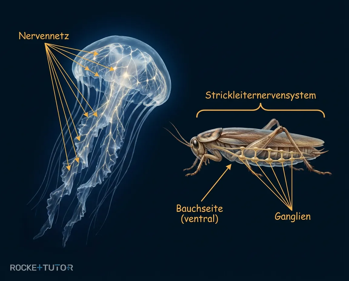 Strickleiternervensystem eines wirbellosen Tieres
