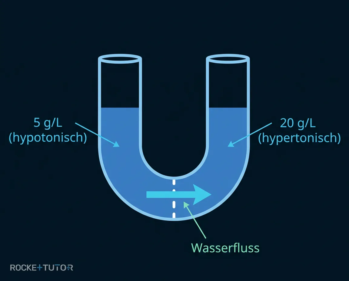 Wasserfluss im U-Rohr