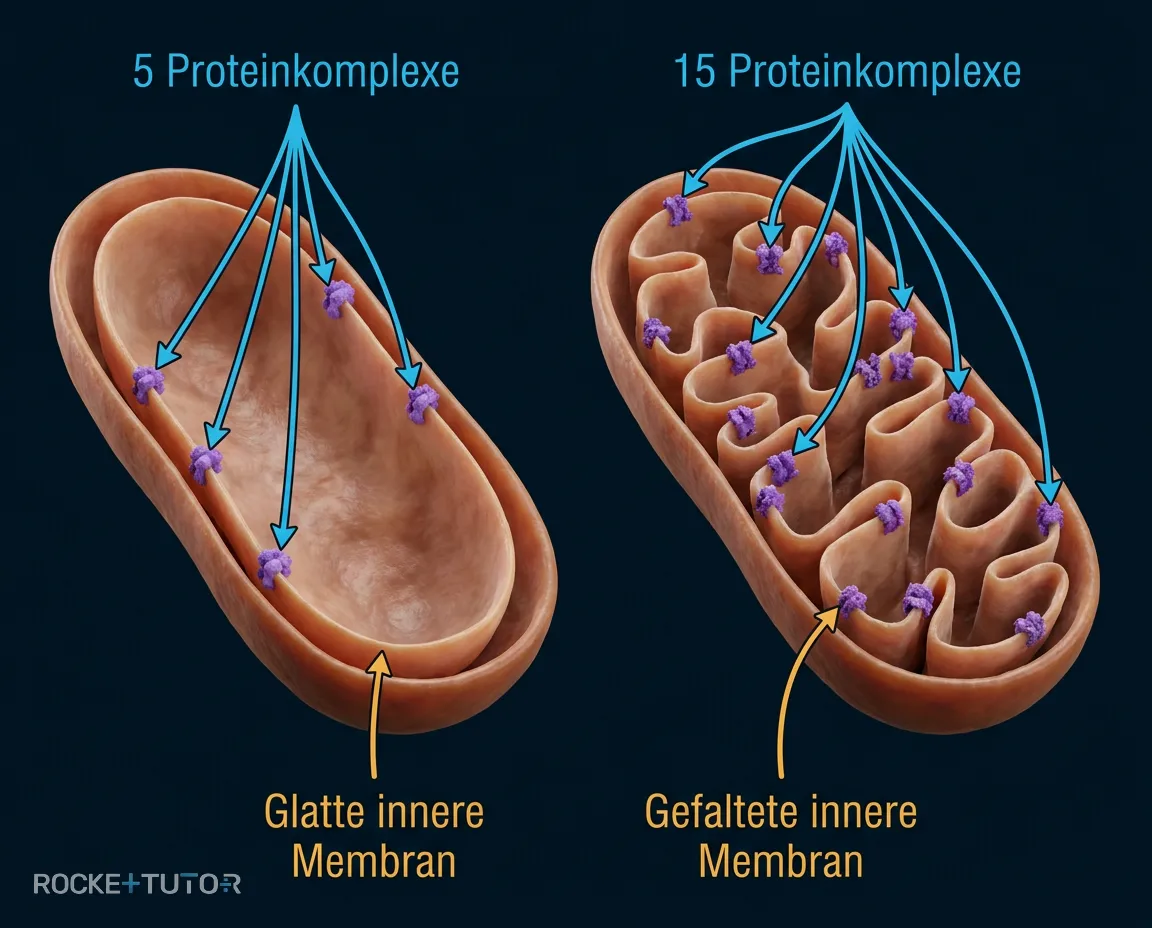 Gefaltete Membranen in Mitochondrien und Chloroplasten